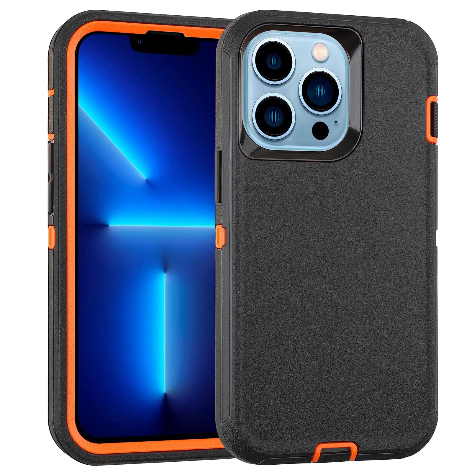 Compatible with iPhone 13 Pro Max Case with Tempered Glass Screen