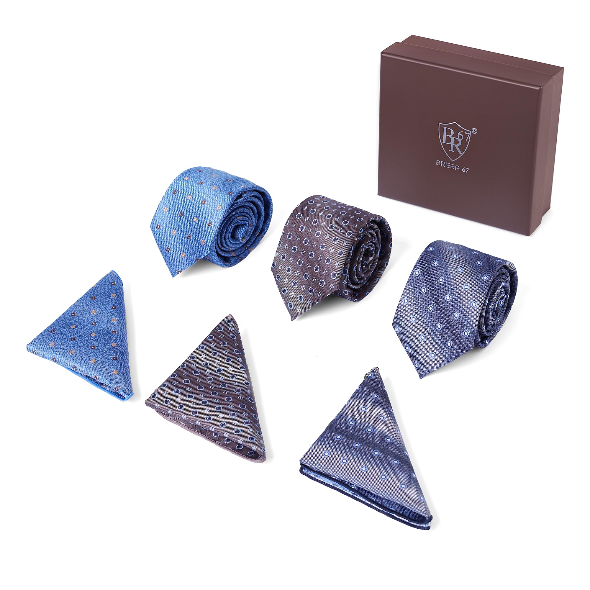 coffret cadeau homme 3 cravates et 3 mouchoirs de poche, homme accessoire costume, pochette homme avec cravate, cadeau homme original mariage