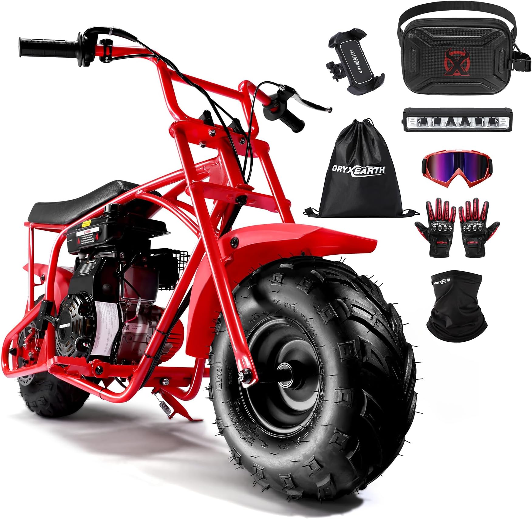 105CC 4-Stroke Mini Bike, Off Road Gas Powered with Automatic Transmission and Pull Start, Best Gift for Kids