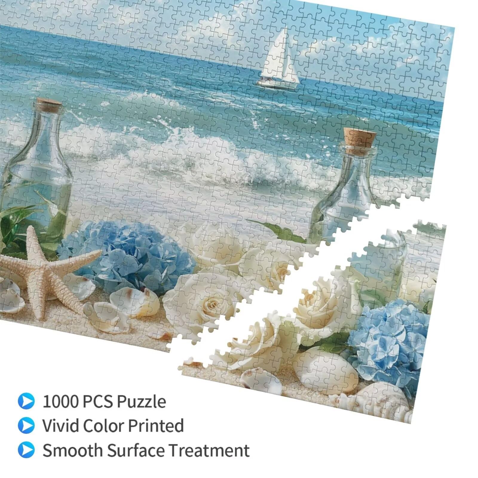 Puzzle 2000 Teile, Puzzle Erwachsene, Holzpuzzle Meer Impossible Jigsaw, Clevere Rätsel, HD Farbe Jigsaw mit Geschenkbox Verpackung for Aesthetic Room Decor, Geschenke für Frauen Blume 100x70cm p-1885