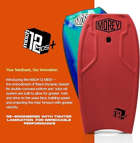 Miniatura 3 de Morey MACH 12 MDS+ - Bodyboard de 42.5 pulgadas - Sistema de velocidad dinámica Mach - Laminación mejorada - Versión rediseñada Stringer de fibra de