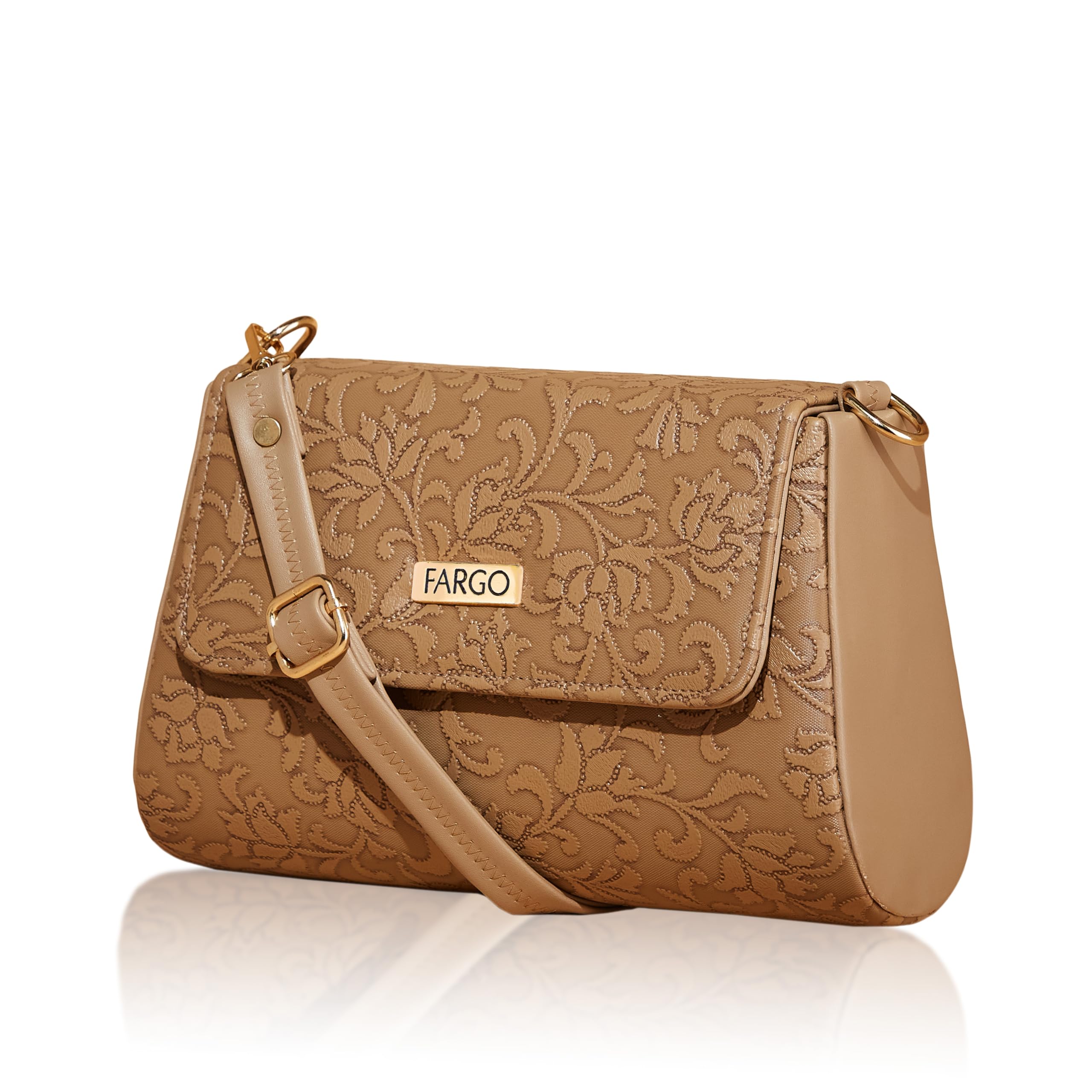 Fargo PU Womens Cross-Body Sling Bag (Beige) (B0D4K4LTKK) Amazon Price History, Amazon Price Tracker