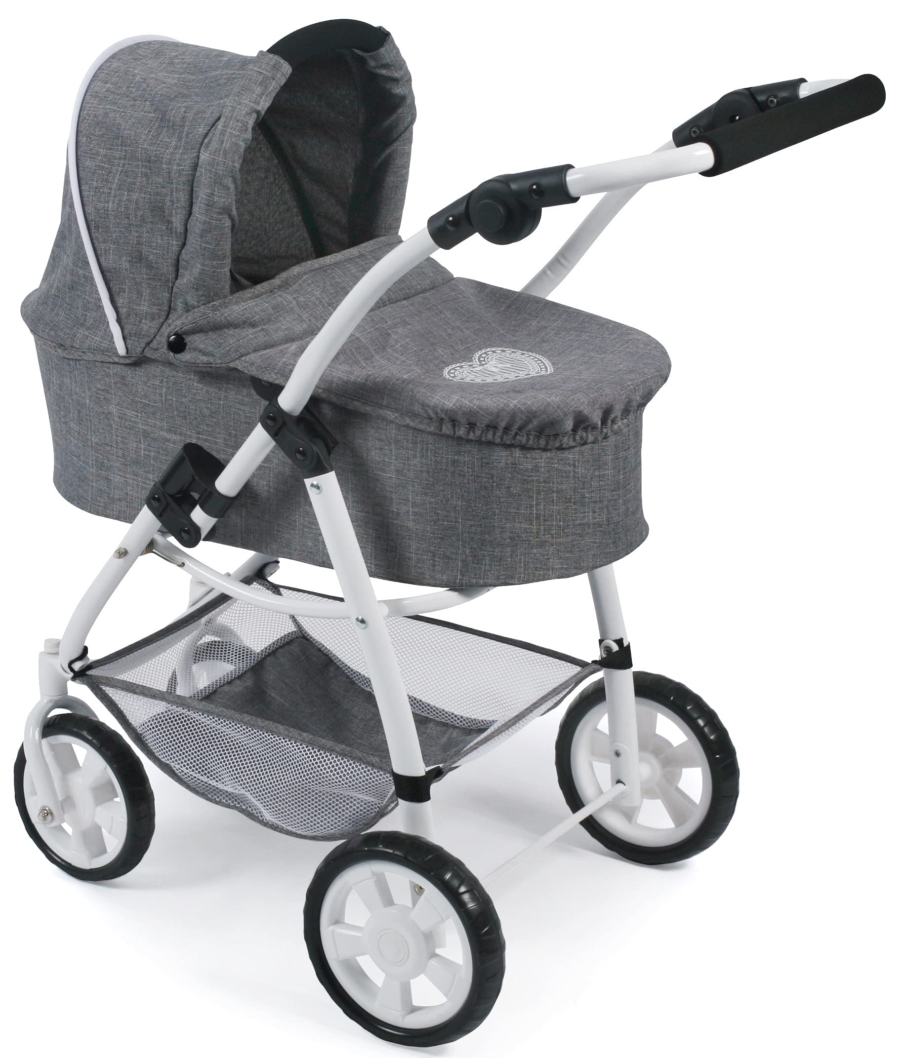 Bayer Chic 2000 Puppenwagen Emotion All In | 3-in-1 Set | Mit Autositz | Flexibles 3-in-1 Puppenwagen-Set: Inklusive Babywanne, Sportsitz & Autositz. Ideal für Puppeneltern ab 3 Jahren.