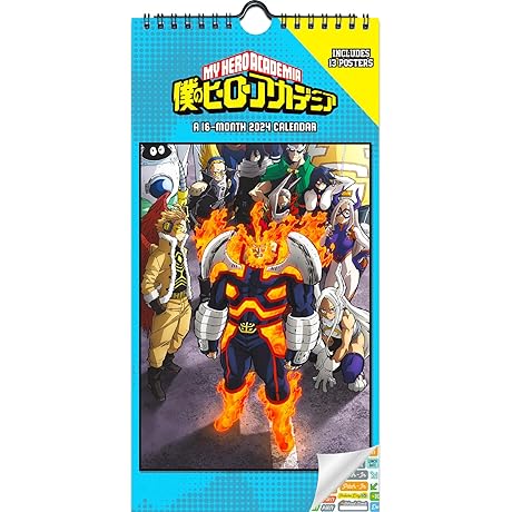 My Hero Academia Calendar 2024: Anime Gifts, Office Supplies