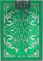 Vista 2 de Bicycle Jacquard Juego Premium de Cartas, Plata y Verde Esmeralda, 1 Mazo
