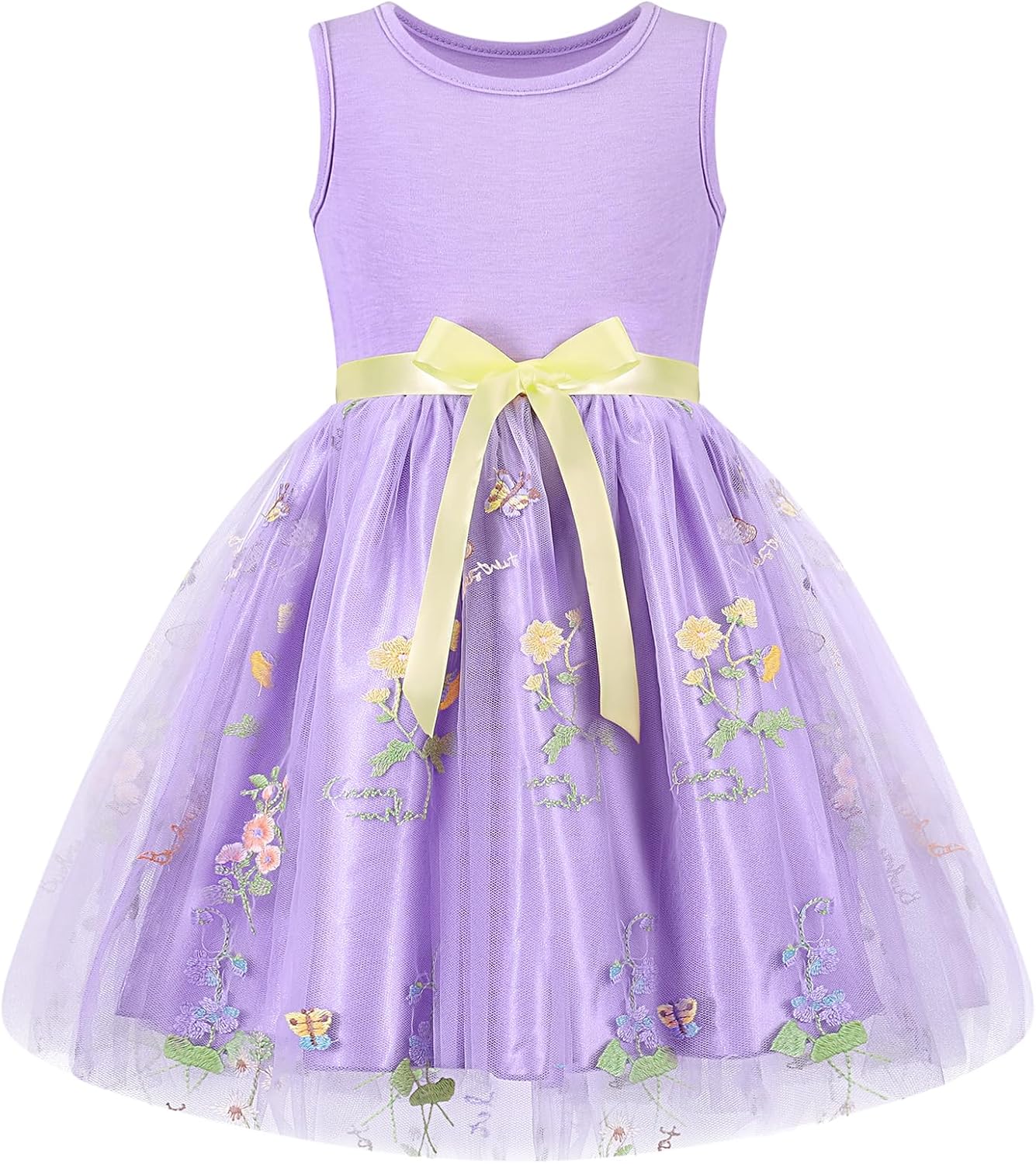 Toddler Tulle Dress Little Girls Summer Sleeveless Dresses Kids Tutu Princess Party Formal Sundress 2-8Y