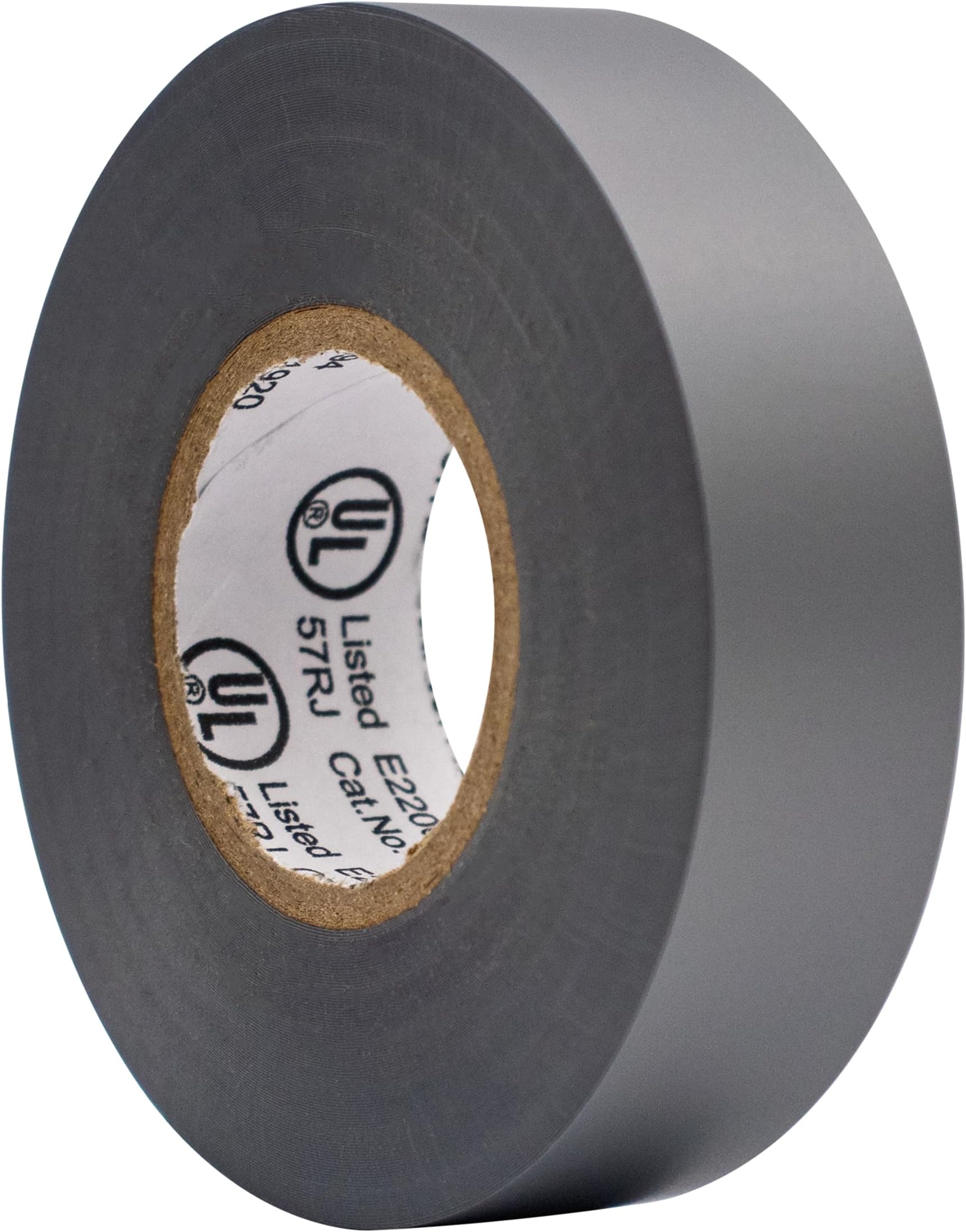 TradeGear (1PK Gray Colored Electrical Tape - PVC General Purpose - Waterproof, Flame-Retardant, Rubber Based Adhesive, UL Listed - Rated for Max. 600V and 80oC Use – 60’ x 3/4" x 0.07"