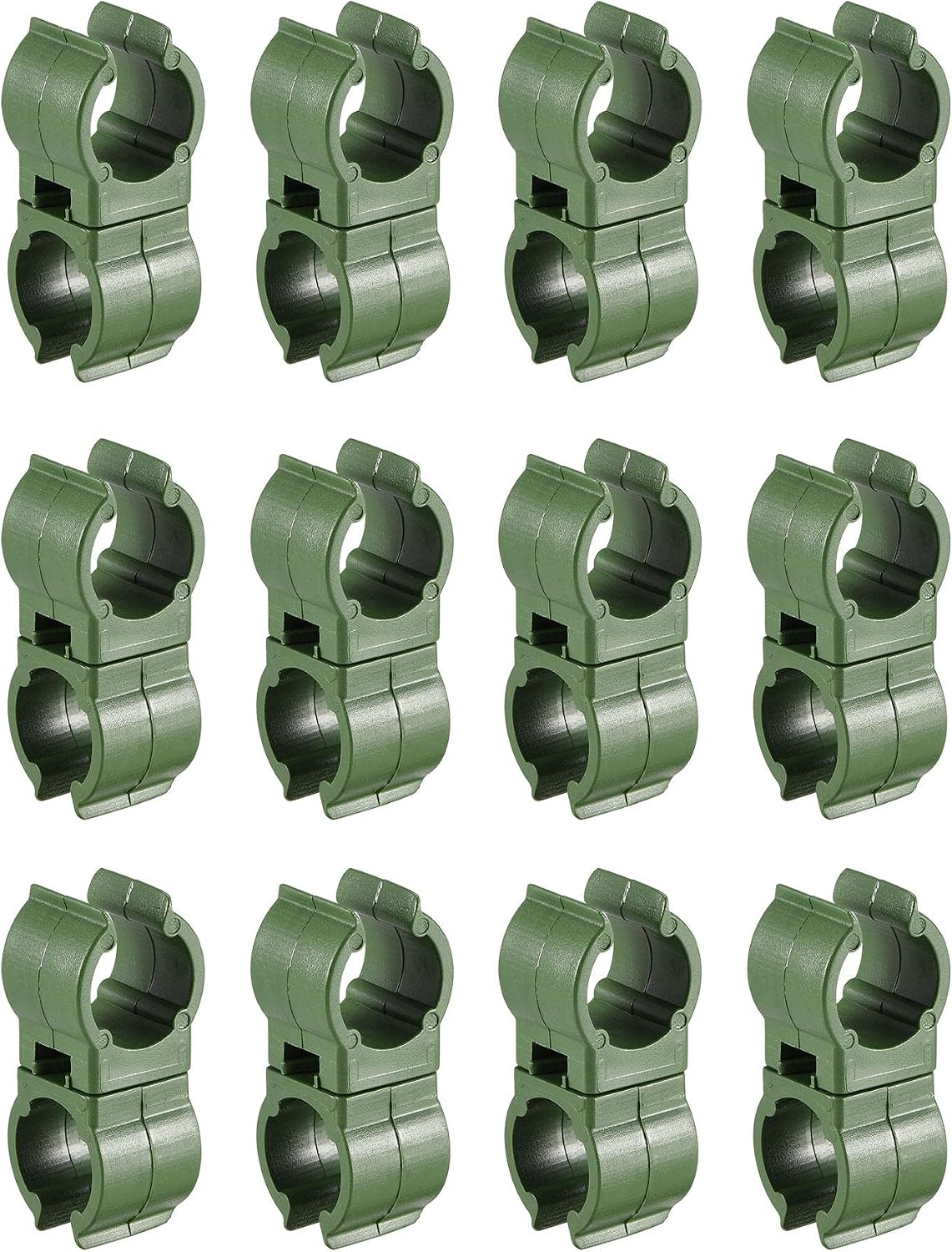 uxcell Gardening Universal Clip, PP Plastic Rotatable Trellis Connector Bracket Parts for 16mm Dia Plant Stakes 12pcs image 5