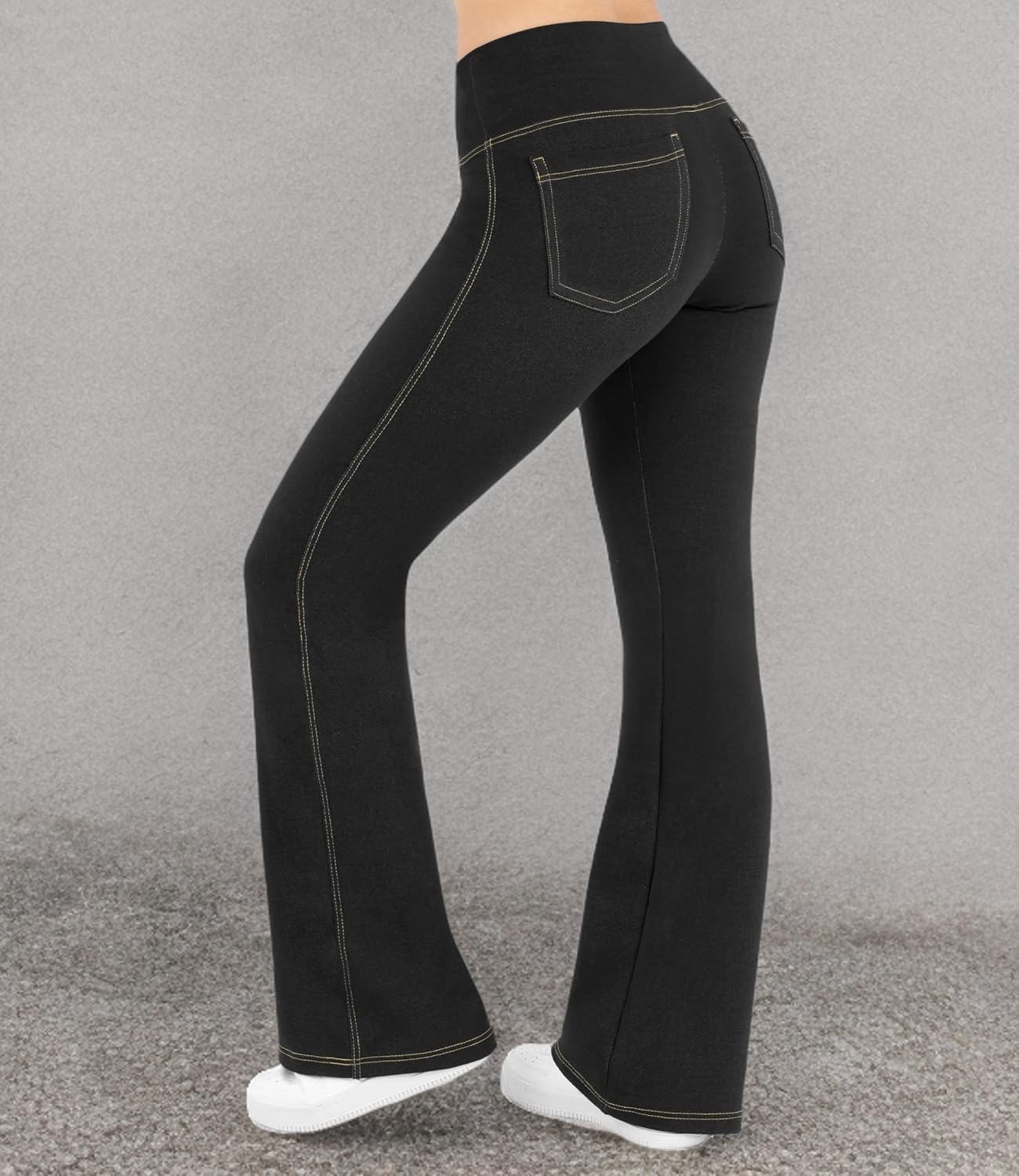 Nirlon Crossover Bootcut Jeggings for Women - Flare Leggings for Women Tummy Control Regular and Plus Size Jeggings - Image 5