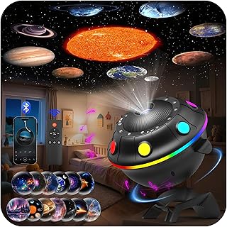 UFO Galaxy Projector, 12 in 1 Planetarium Galaxy Projector for Bedroom, Galaxy Star Night Light Projector for Kids Adults ...