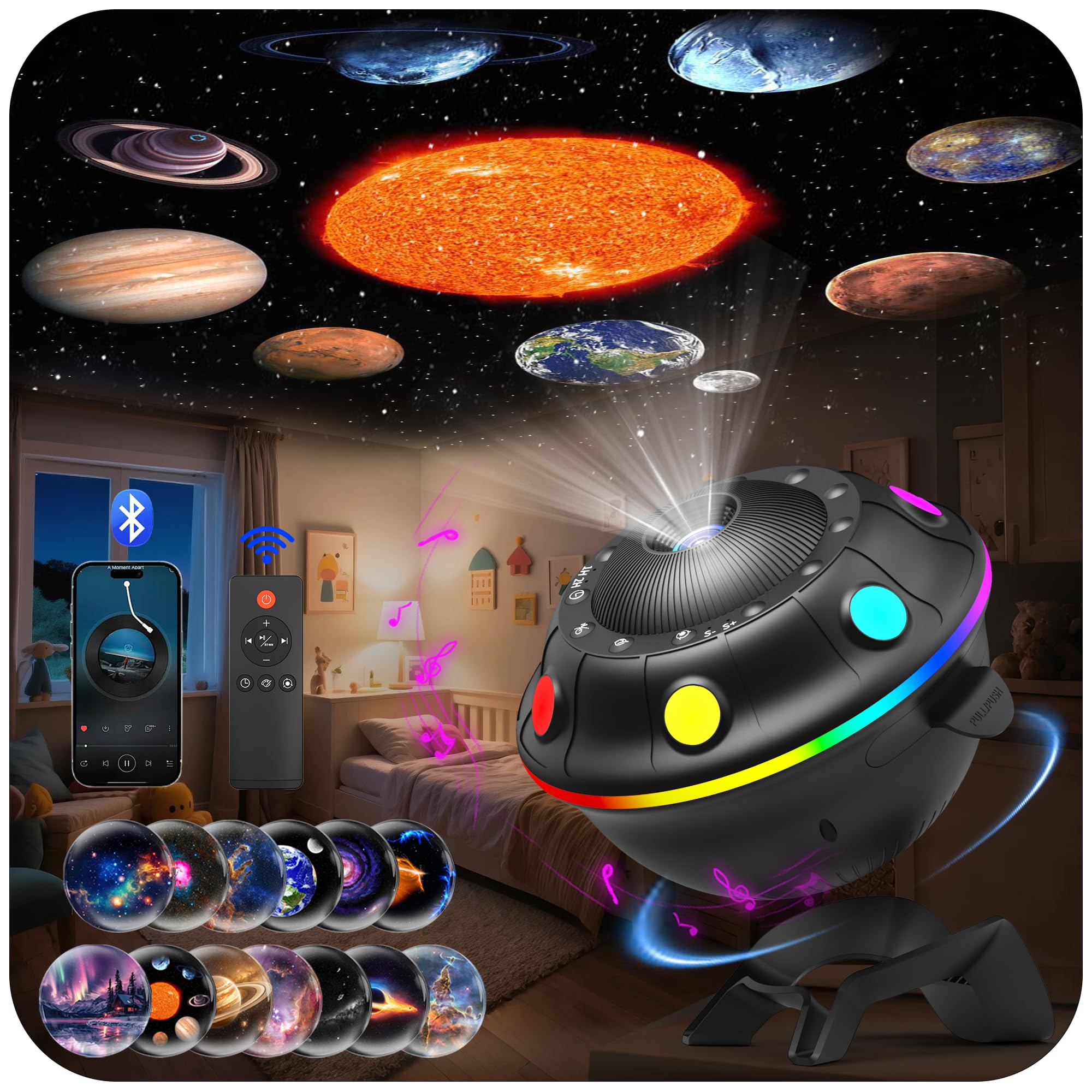 FlyLily UFO Galaxy Projector