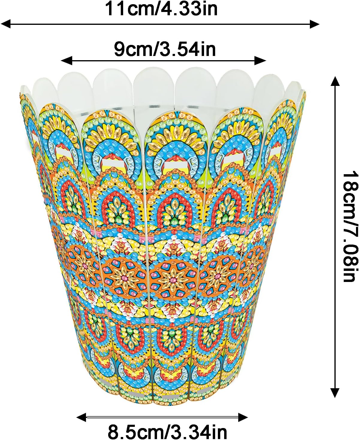 ARTopet 2Pcs Flower Pot DIY Diamond Art Painting Mandala Modern Dried Flower Vase Basket Assembly Set Organizer Desktop Decoration Plantpot for Indoor Outdoor Home Decor-01