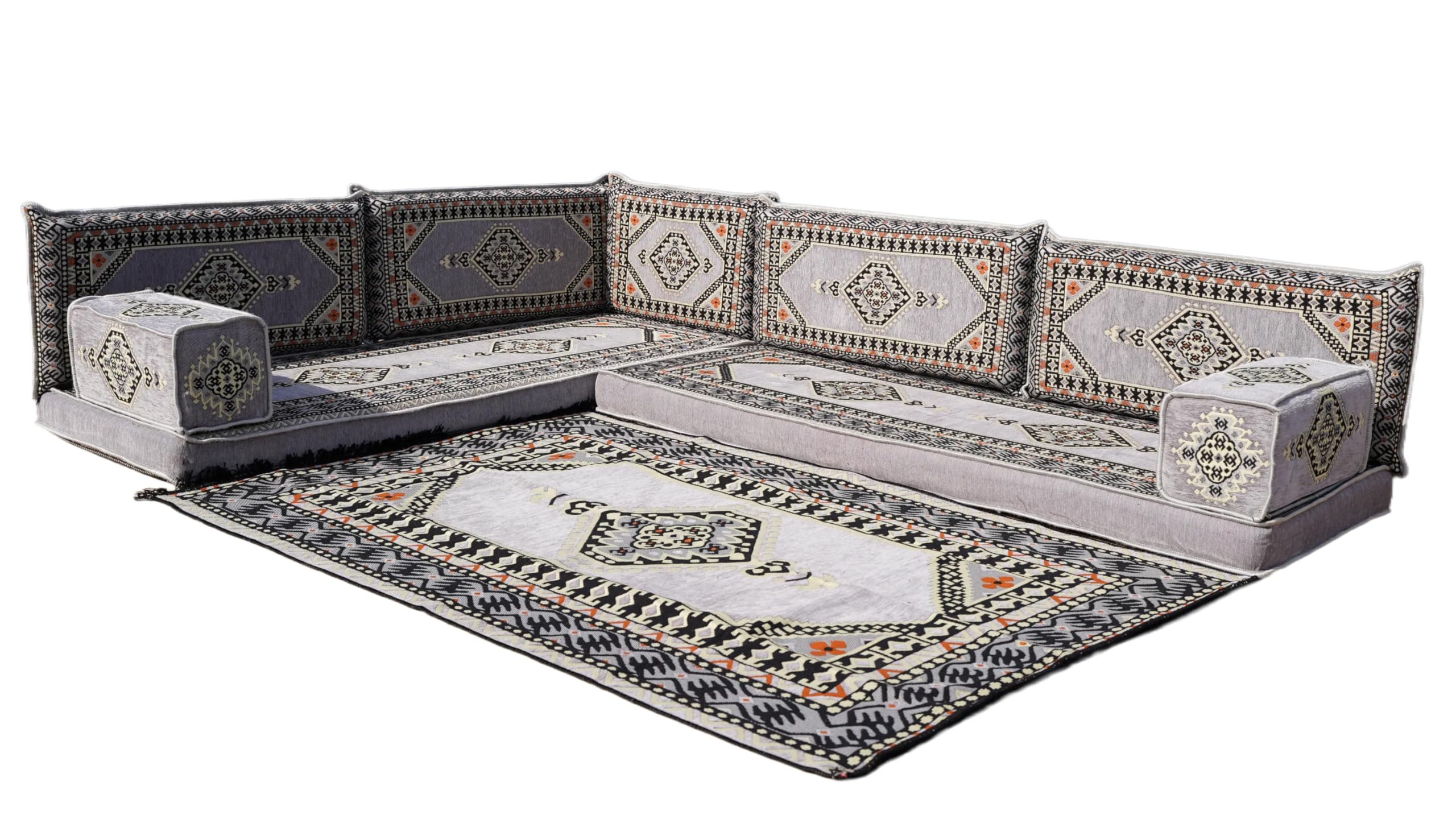 Amazon.com: L Shaped Arabic Floor Cushions, Sectional Sofas