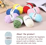 6Pcs Acrylic Yarn 790 Yard 4 Ply Soft Crochet Yarns Sport Weight Yarn,[for DIY Crocheting Knitting Craft ]-300g/Deep Blue,Light Brown,Dark Green,Dark Pink,Light Blue,Light Pink