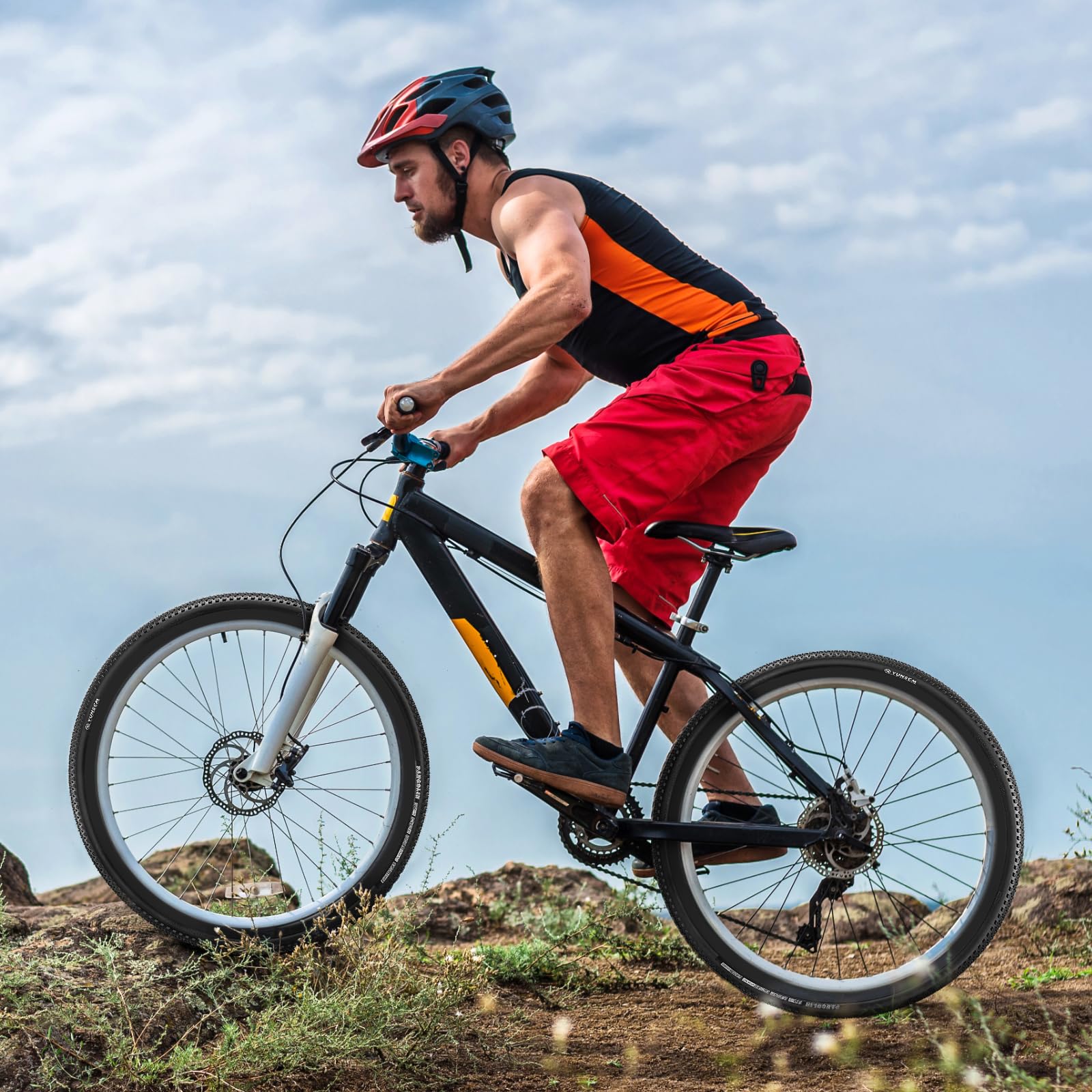 YUNSCM Neumáticos Ligeros de para Bicicleta de montaña ETRTO 40-622 60TPI de Nailon antipinchazos y Tubos de Bicicleta 700C compatibles con neumáticos y Tubos de 700X36C/37C/38C/40C, 2