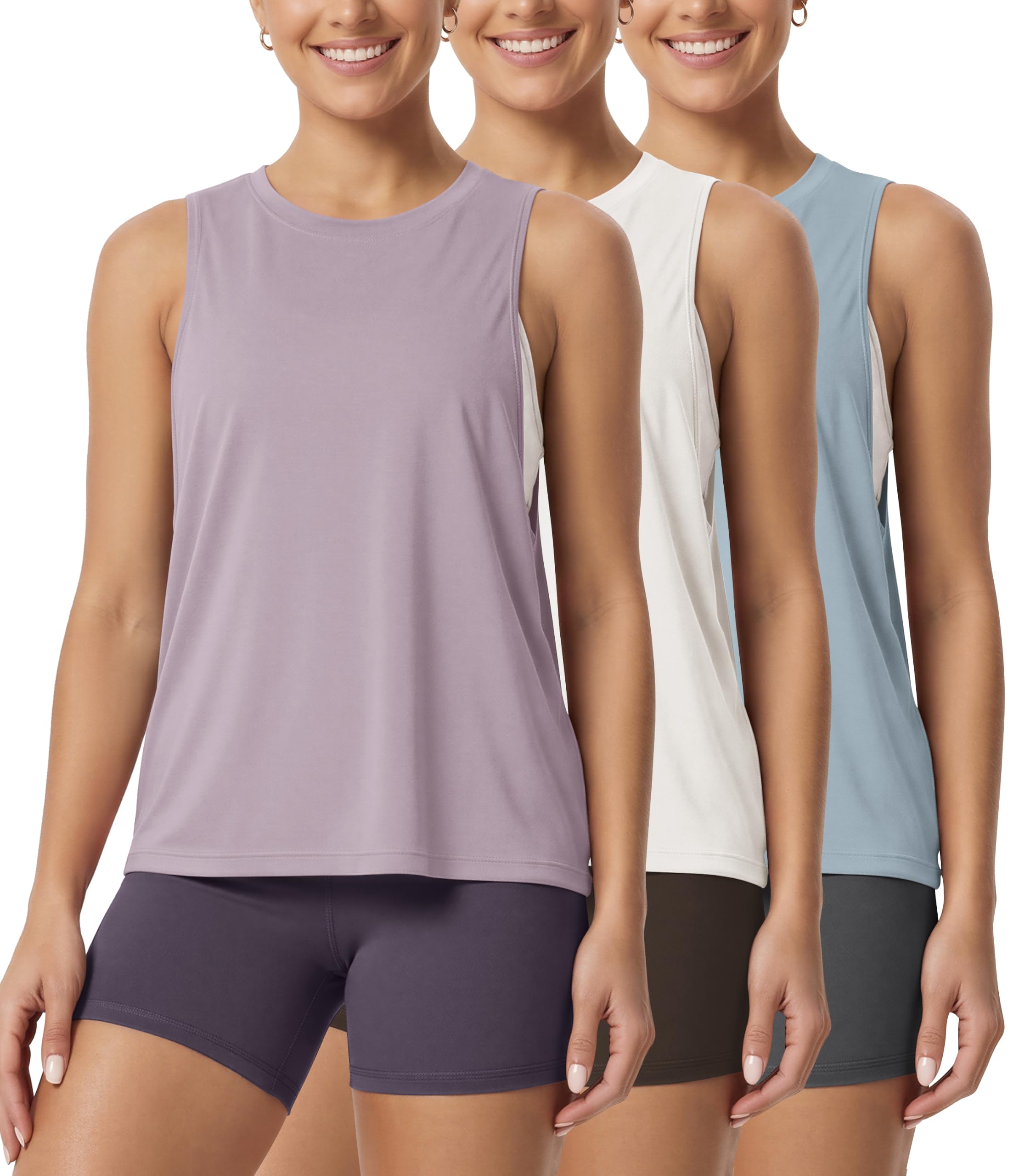 ODODOS 3-Pack Loose Tank Tops