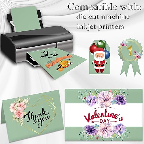 Vista 87 de 24 hojas de papel de cartulina negra de 8.5 x 11 pulgadas para tarjetas de bricolaje, invitaciones, álbumes de recortes y otras manualidades