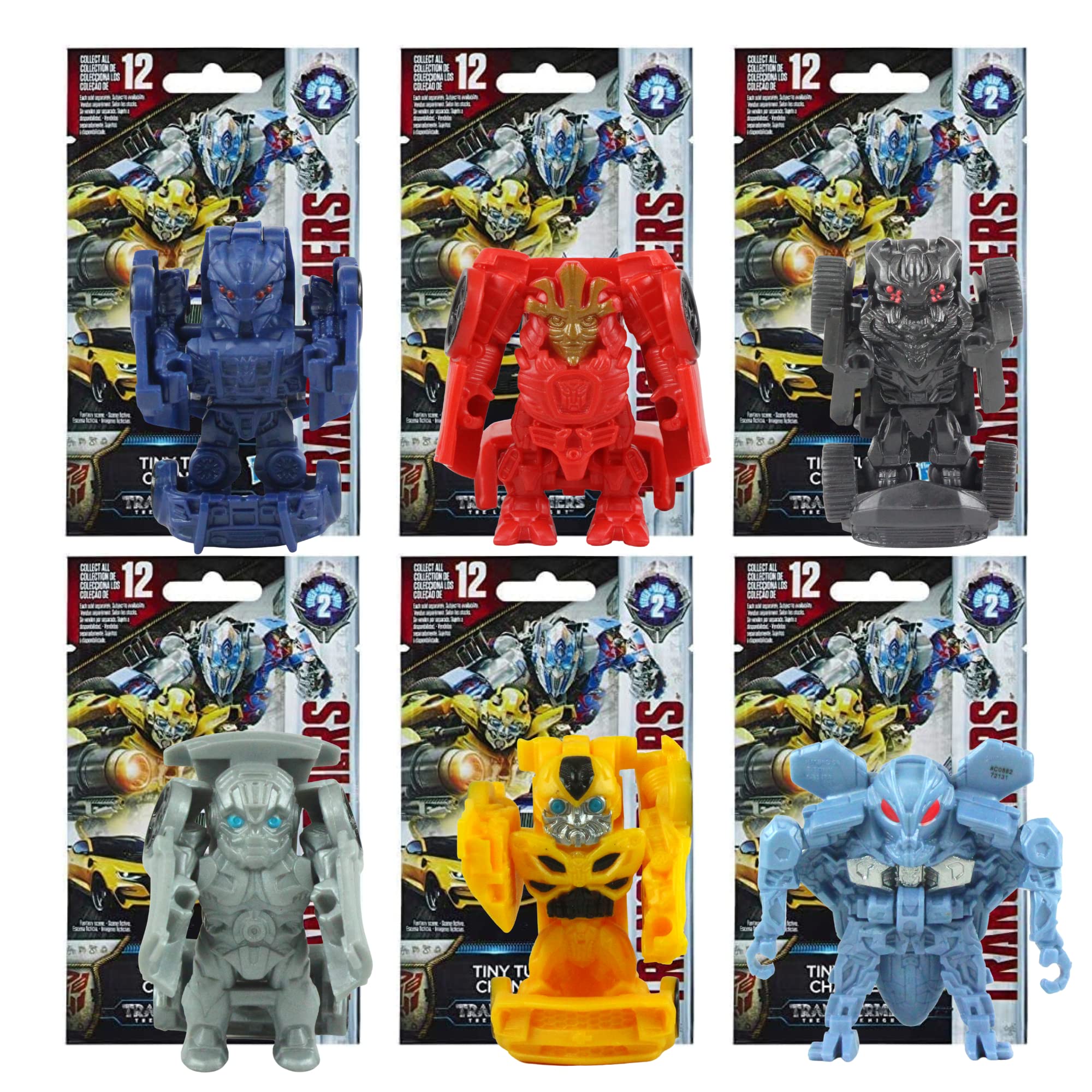 Transformers Tiny Turbo Changers 2" 5cm Series 2 Blind Bag Figures Identified Set Barricade, Berserker, Drift, Cogman, Bumblebee & Starscream - Set 2