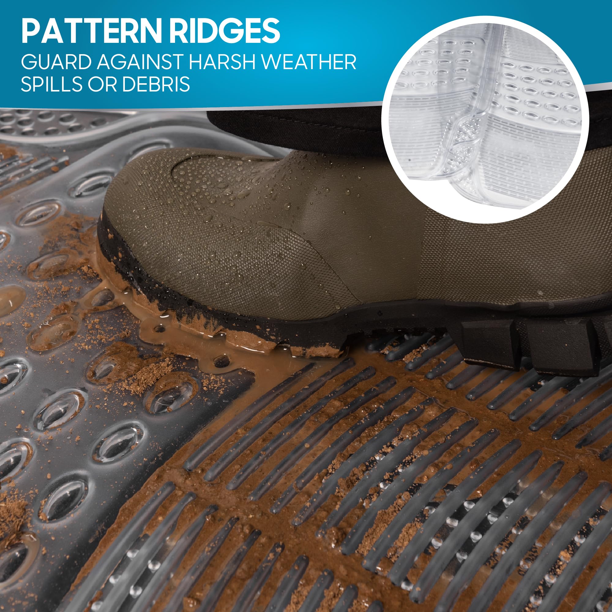 BDK Universal Fit 4 Piezas Heavy Duty All Weather Piso de protección – Alfombrilla de Goma
