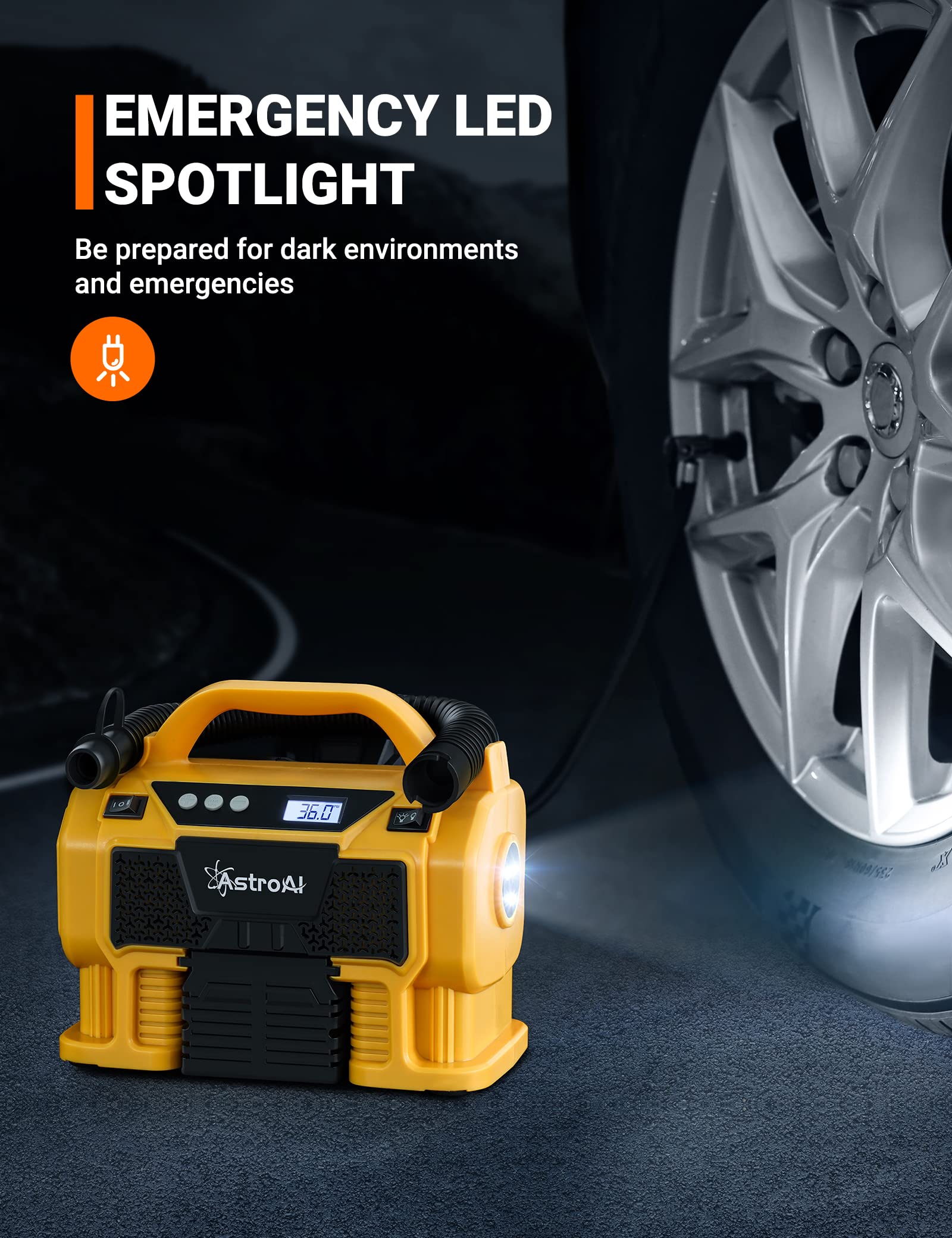 AstroAI Tire Inflator Air Compressor Portable Cordless