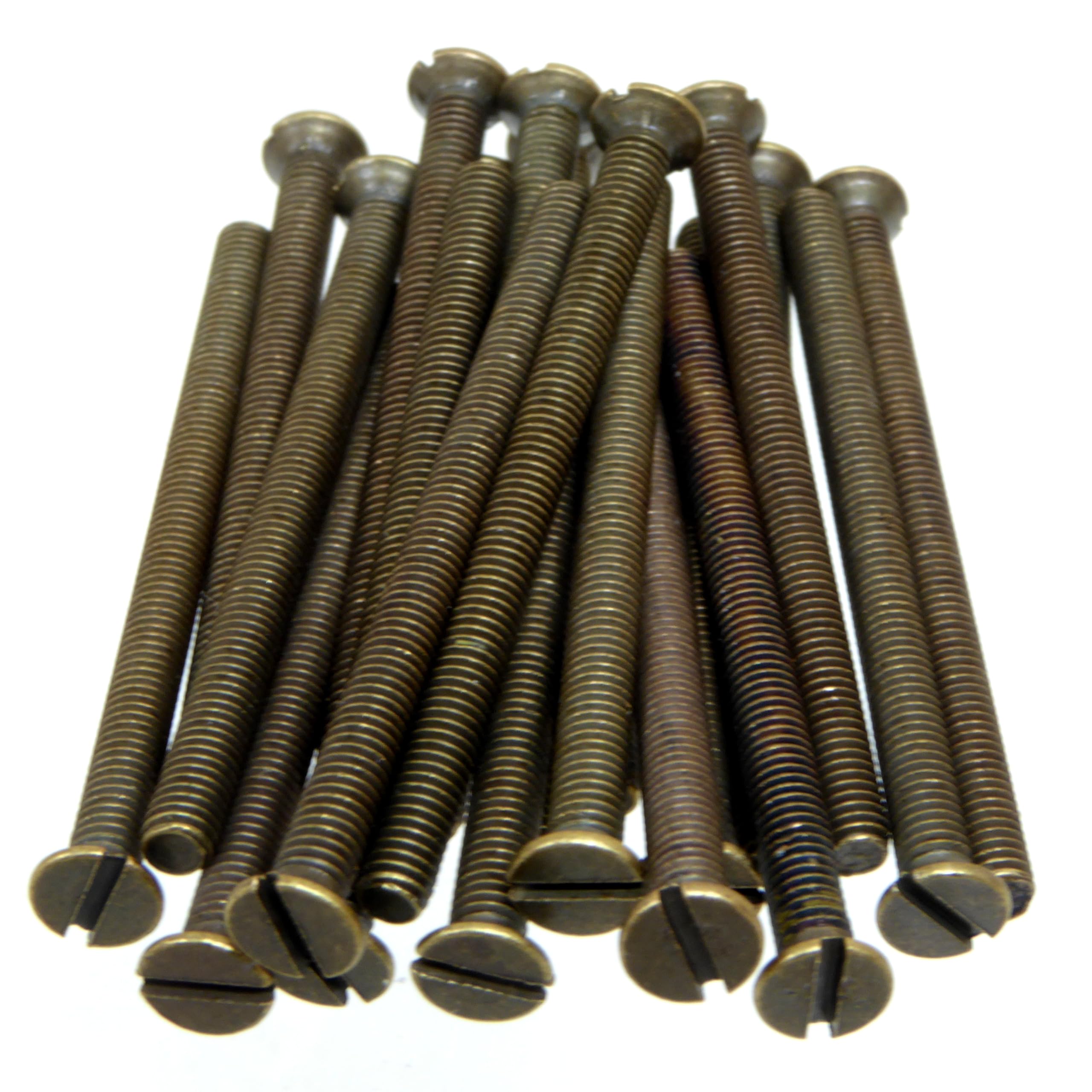 Lot De 50 Vis à Bois Laiton Tête Fraisée - 4x20 Mm - Ancien Stock Quincaillerie