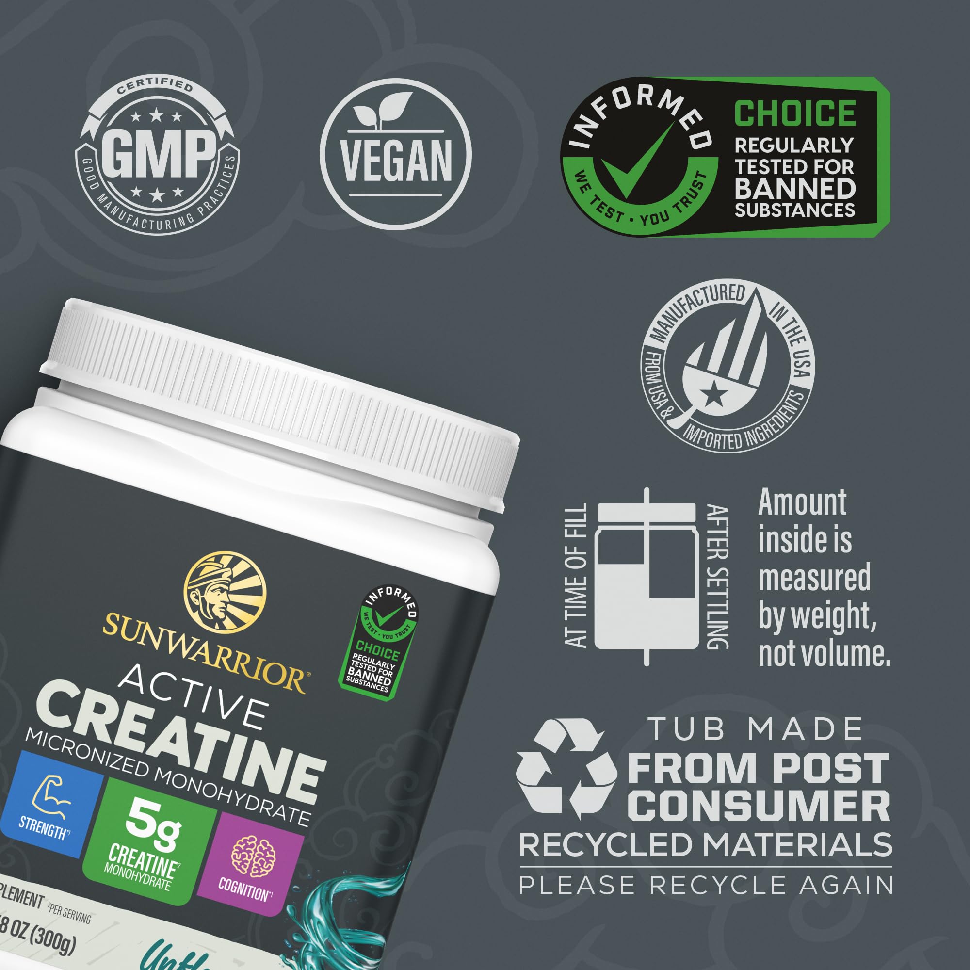 Creatine Monohydrate Powder Micronized Supplement | 60 Servings, Unflavored — Amazon image 3