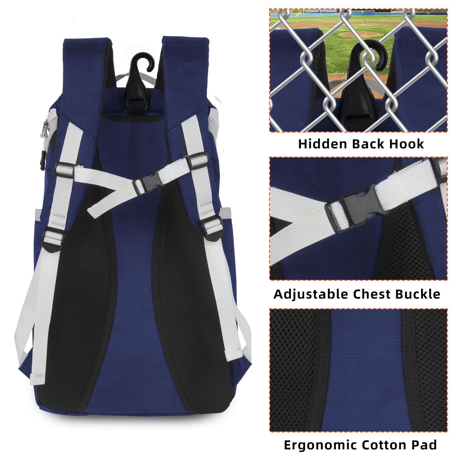 KINGSLONG Mochila de Baloncesto Bolsa para Equipo con Compartimento para Pelotas y Zapatos