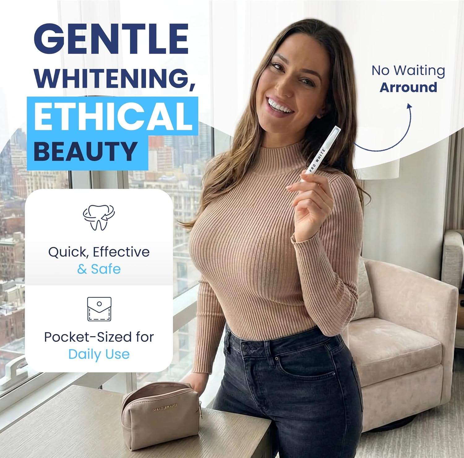Ultimate Teeth Whitening Bundle - 3 Step Daily Teeth Whitening Kit with Enhancer Whitening Foam, Whitening Pen, & Teeth Whitening Strips for Adults - Home Care Routine for Sparkling Smile