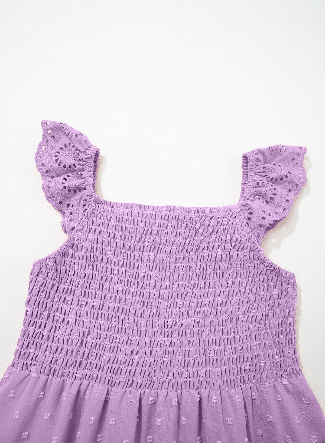 blibean Girls Short Sleeve Dresses Swiss Dot Dress Size 6-15 Years - Image 8