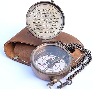 NEOVIVID for I Know The Plans I Have for You Engraved Compass, Jeremiah 29 11, Baptism Gifts, Best Easter, Birthday, Mothers Day, Fathers Day, Graduation Gift, Wedding Gifts