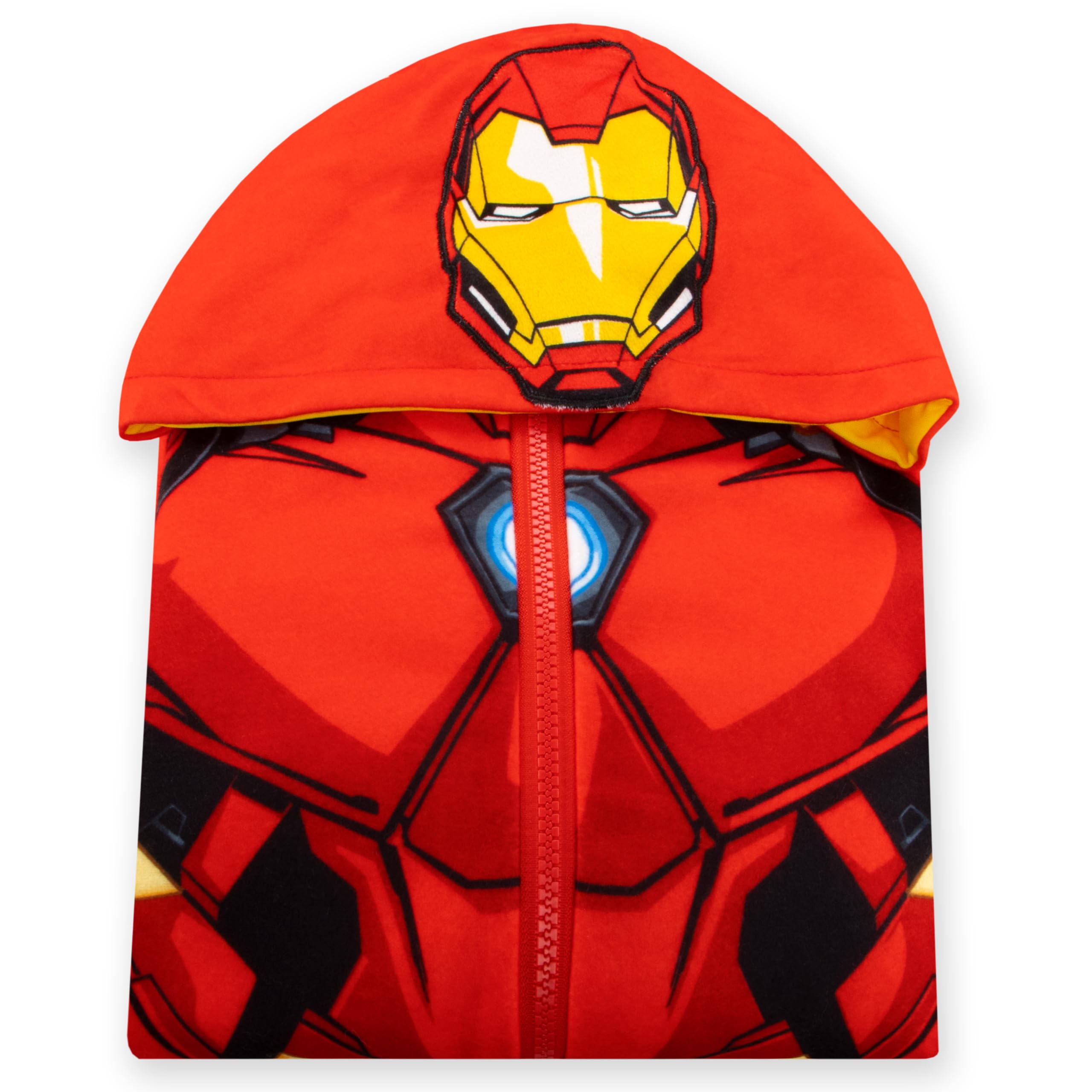Marvel Grenouillère Iron Man | Surpyjama Garçon Avengers | Combinaison Enfant | Surpyjama Polaire