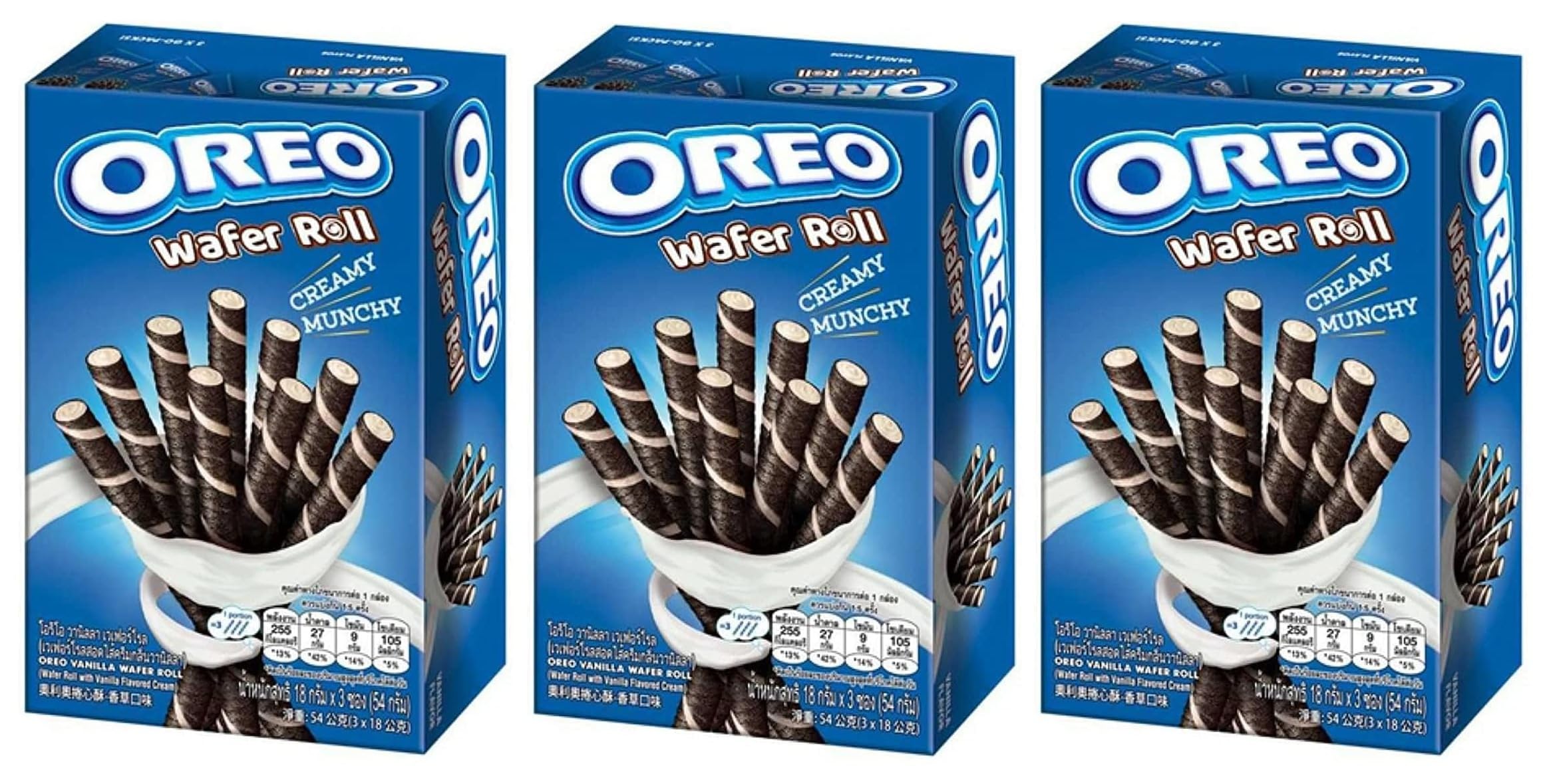 DECADENT Oreo Wafer Roll, Creamy Munchy, Vanilla Crream Wafer Cookies, Each 54g X Pack Of 3 (Product Of Vietnam)-image-24