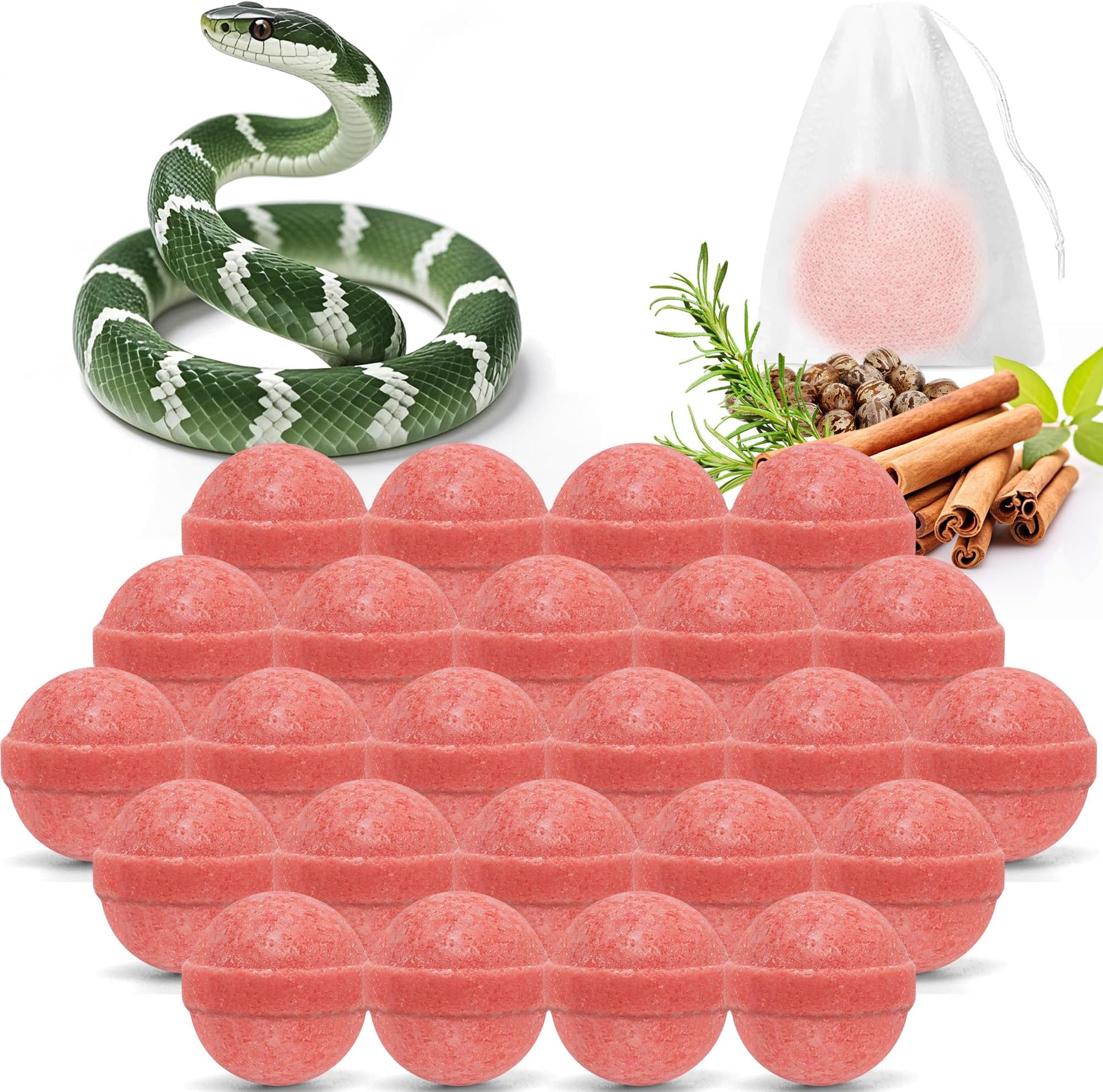 Snake Repellent for Yard - 24 Pack Powerful Snake Away Repellent for Outdoors Indoor, Snakes Be Gone for Yard Lawn Garden Camping Fishing, Snakes Balls to Repel Snakes, Snake Repellent for Pet Safe