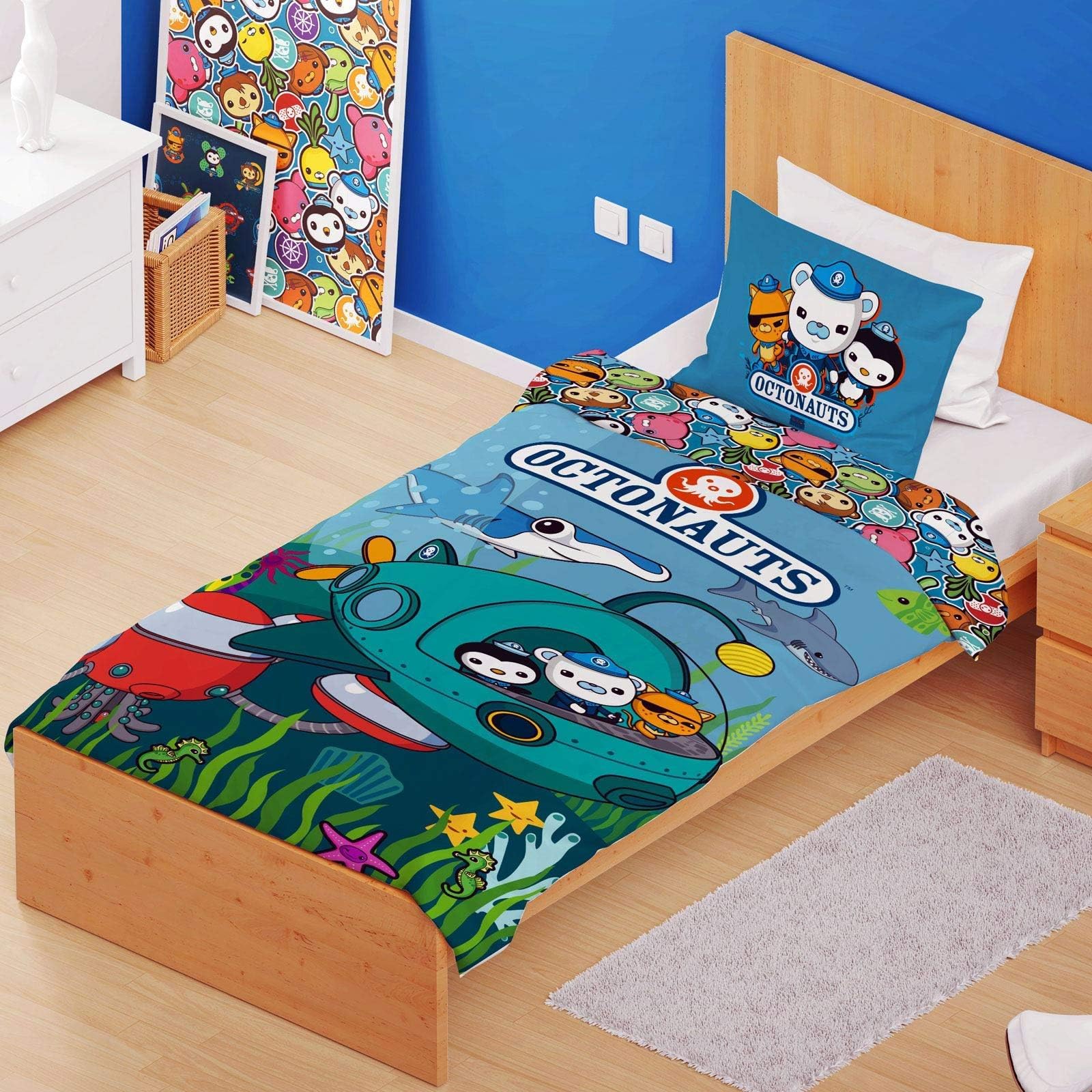 Octonauts Duvet Cover and Pillowcase, 50Percent_Polyester, Multi, Single Panel