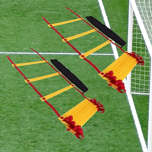 Miniatura 5 de Winning Beast Lote de dos equipos de entrenamiento de velocidad de escalera de agilidad de 8-12 a 16 pies para niños y adultos con bolsa de