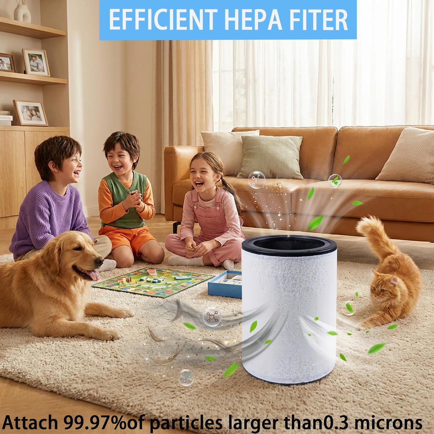 H7122 Filter Replacement parts for GoveeLife H7122 Air-Purifiers: H13 True H-EPA Filter.used for Office bedroom,living room,office