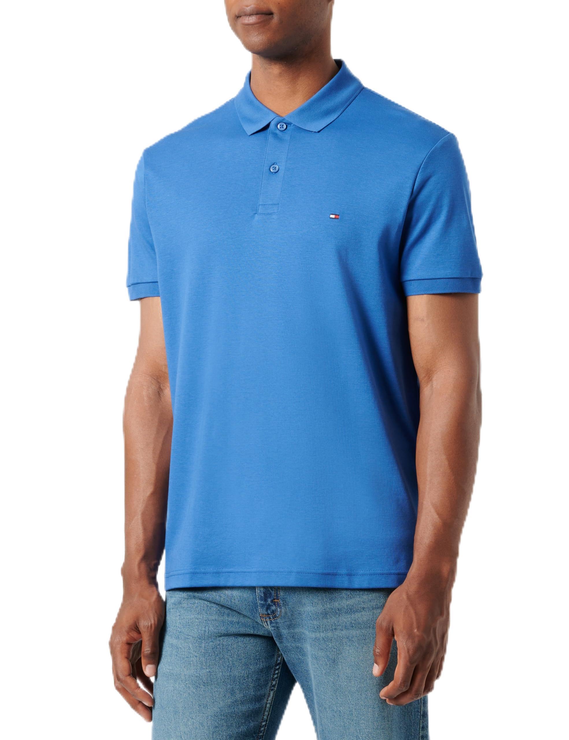 Tommy Hilfiger Herren Liquid Cotton Essential Reg Polomw0mw35585 Essential Reg-Poloshirt aus flüssiger Baumwolle (1er Pack)