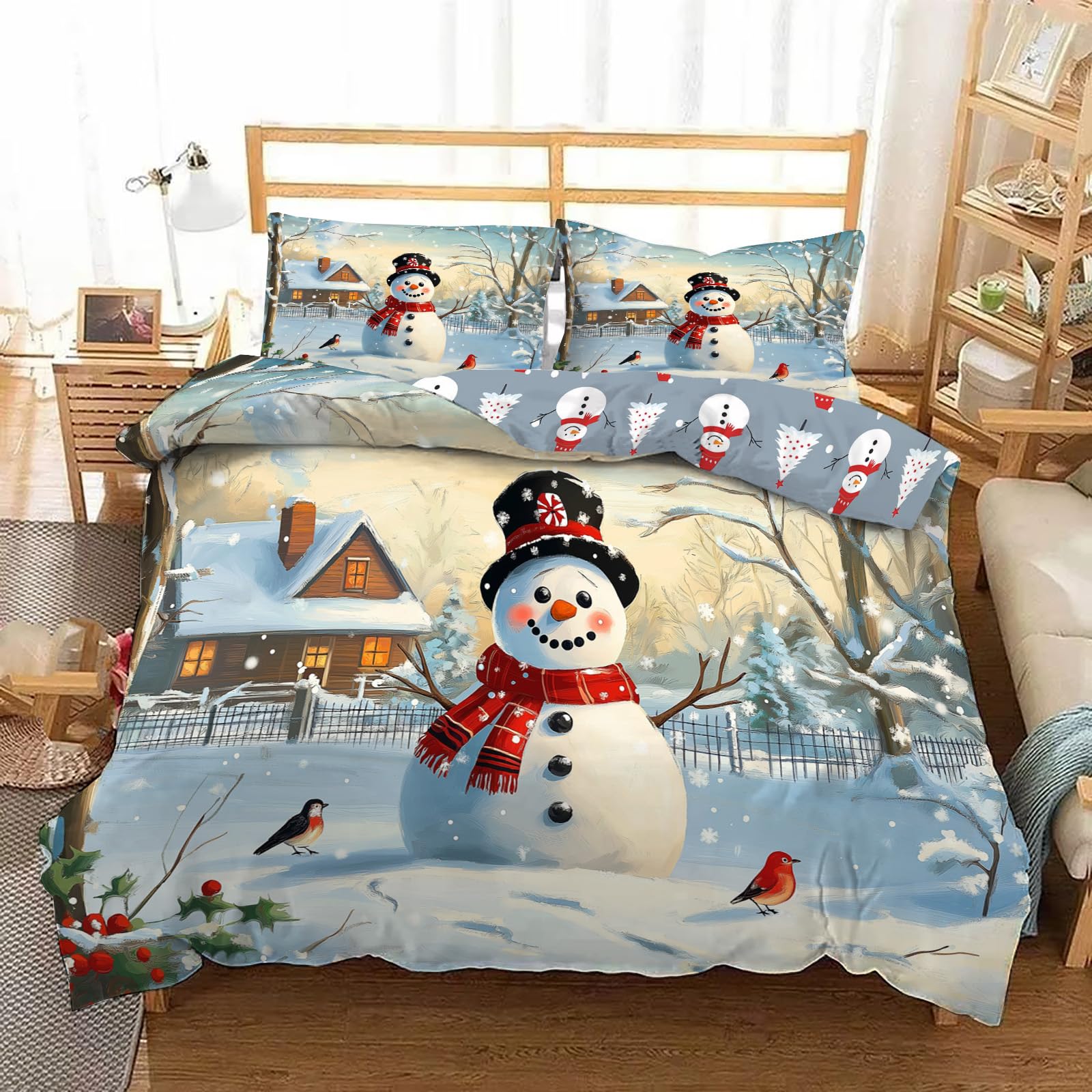 Housse de couette Noël 220x240 pour réchauffer l'ambiance de la chambre en hiver