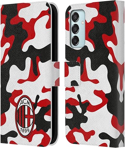 Vista 46 de Head Case Designs Funda de cuero con licencia oficial de AC Milan con diseño de camuflaje digital, compatible con Samsung Galaxy S22 Ultra 5G