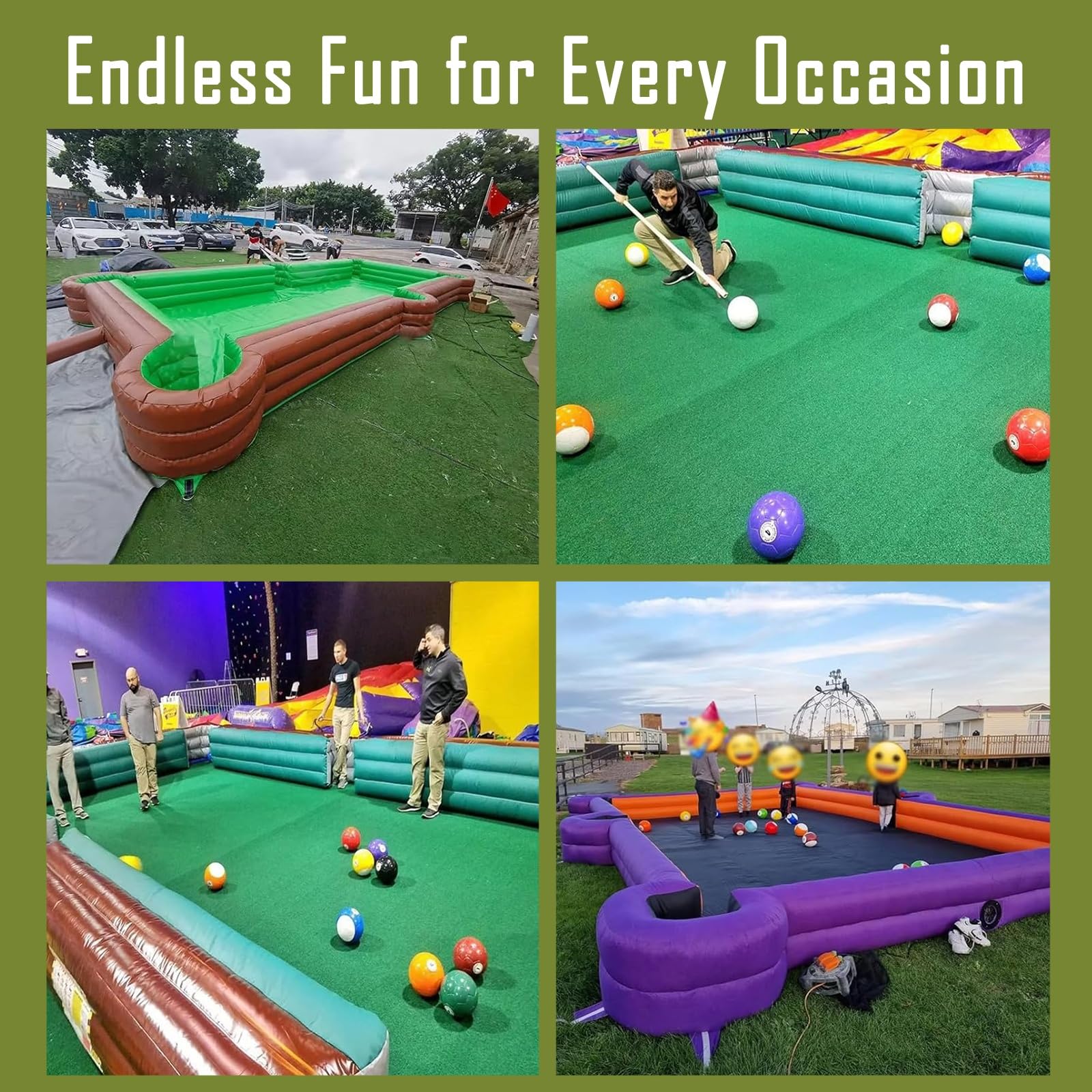 Zestaw piłek bilardowych Footpool, 16 szt., PU | Skóra PU, 16 sztuk, ogród/podwórko/impreza, piłka nożna/snooker/kopniak, na zewnątrz/wewnątrz, rodzinna zabawa
