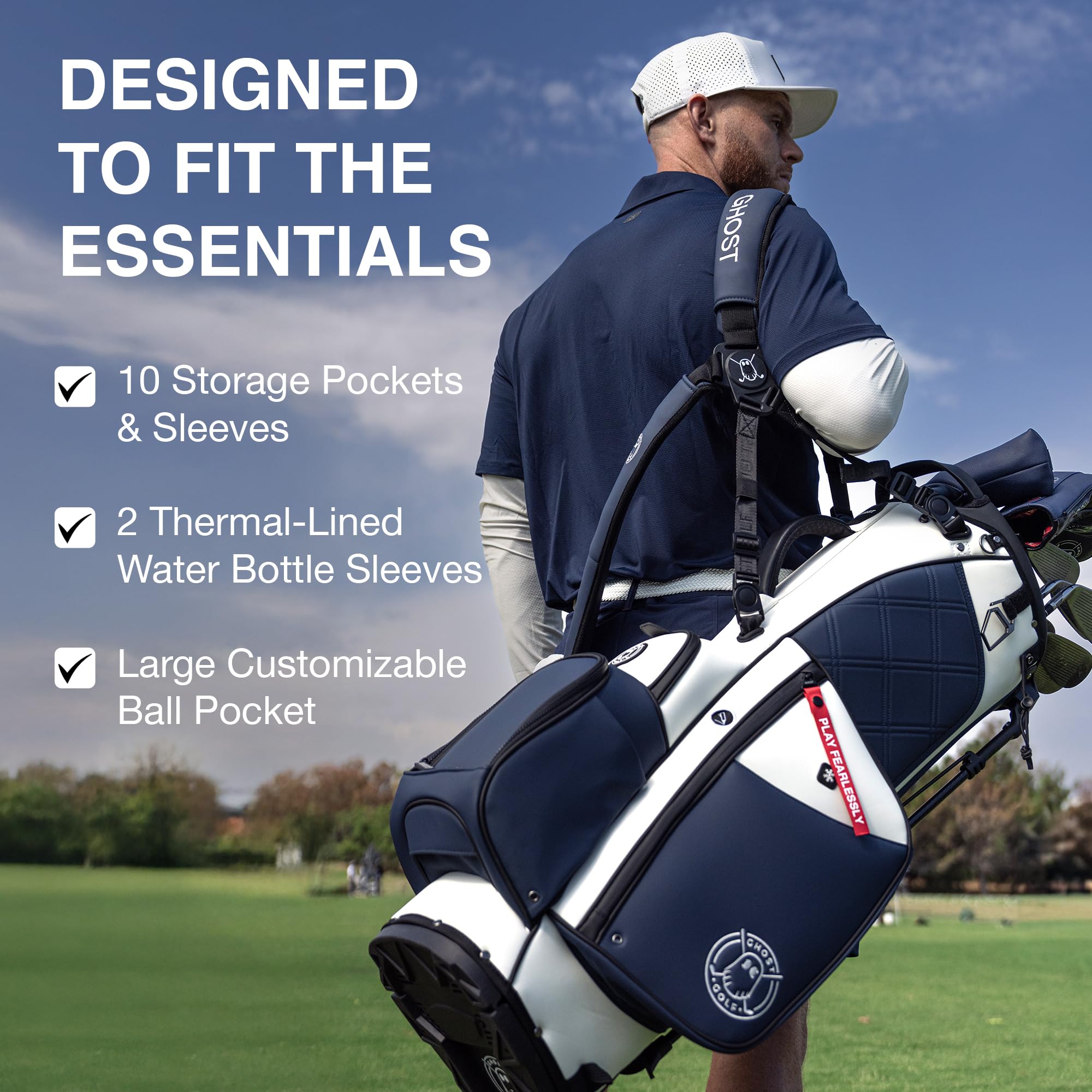 Amazon.co.jp: GHOST GOLF キャディバッグ ANYDAY 14分割 11インチ