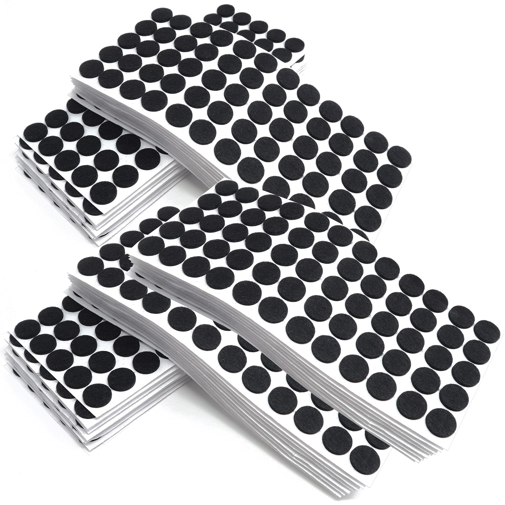 Adsamm® / 3000 x deslizantes de Fieltro autoadhesivos/Negro/ø 20 mm/Redondo/Deslizantes de Fieltro para Muebles de 3,5 mm de Grosor/Deslizantes para Muebles y Suelos