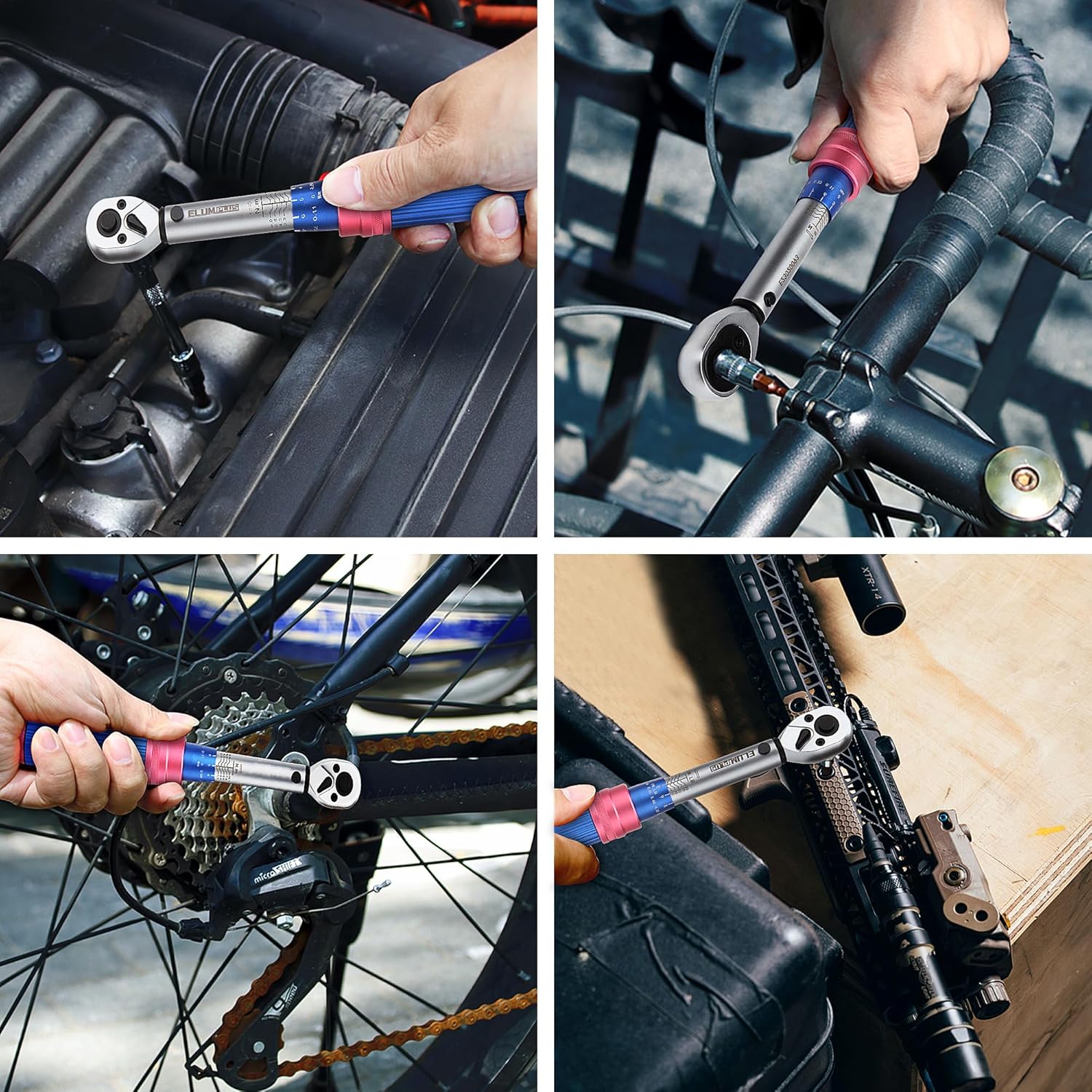 Bike Torque Wrench 1/4 Drive 10-90 IN.LB (1.1-10.1NM), Road & Mountain Bicycle Click Torque Wrench, Portable Storage Case with Handle