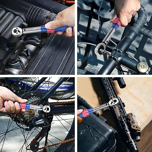 Miniatura 7 de Llave dinamométrica para bicicleta, 14, 10-90 IN.LB (1.1-10.1NM), llave dinamométrica de clic para bicicleta de carretera y montaña, estuche de