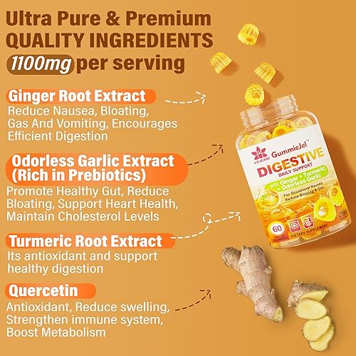 Miniatura 3 de Paquete Gomitas de suplemento masticables de jengibre y gomitas de inositol Ideal 401 Proporción Myo y D-Chiro Inositol