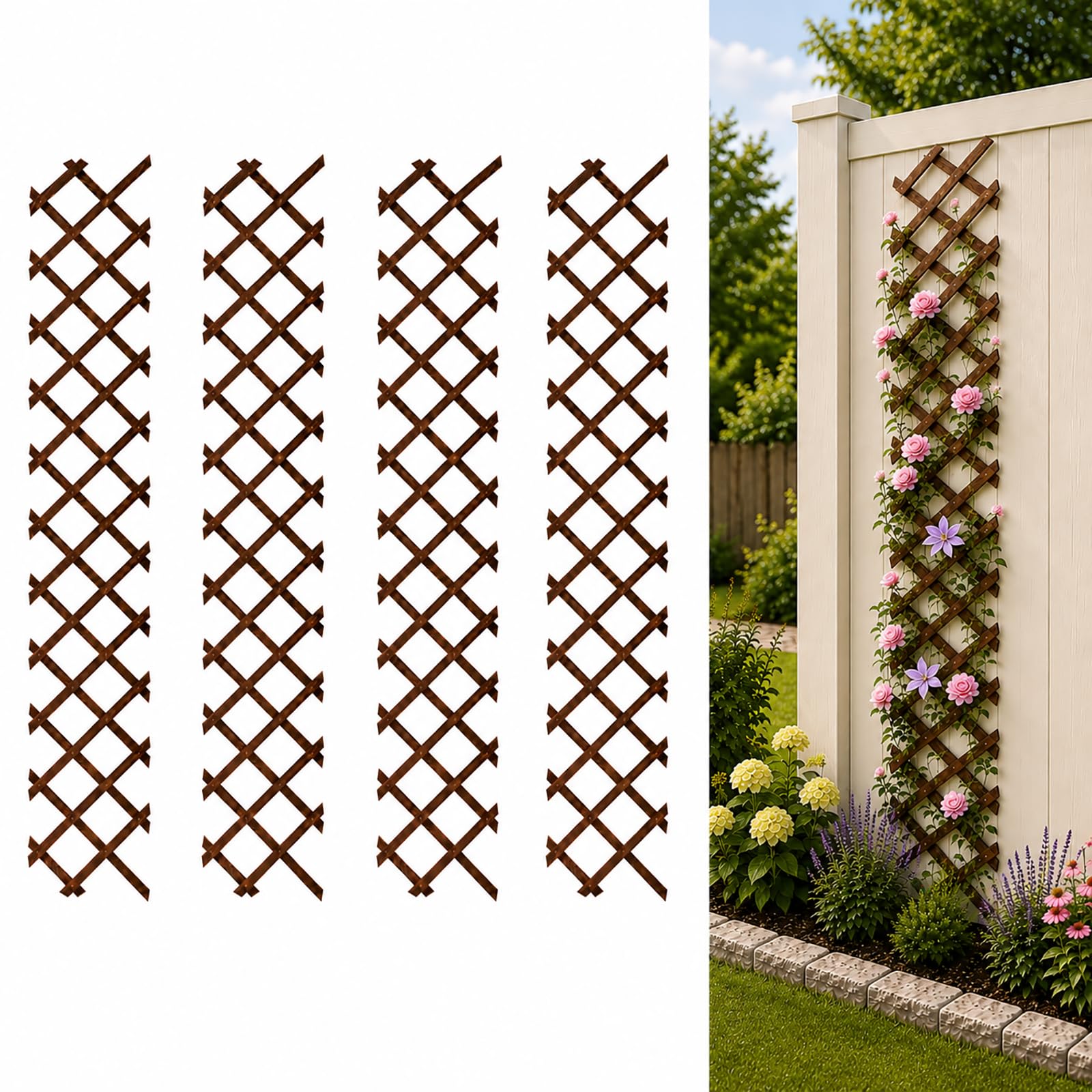 Tilinyan 4-Pack Wood Lattice