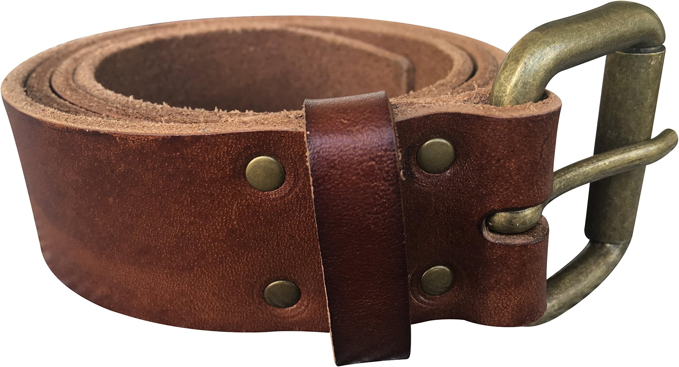 Immortal Coil"Cyclops" Full Grain Genuine Italian Leather Cowhide Jeans Belt - Single Prong Single Hole - 1.5" Width - Vintage