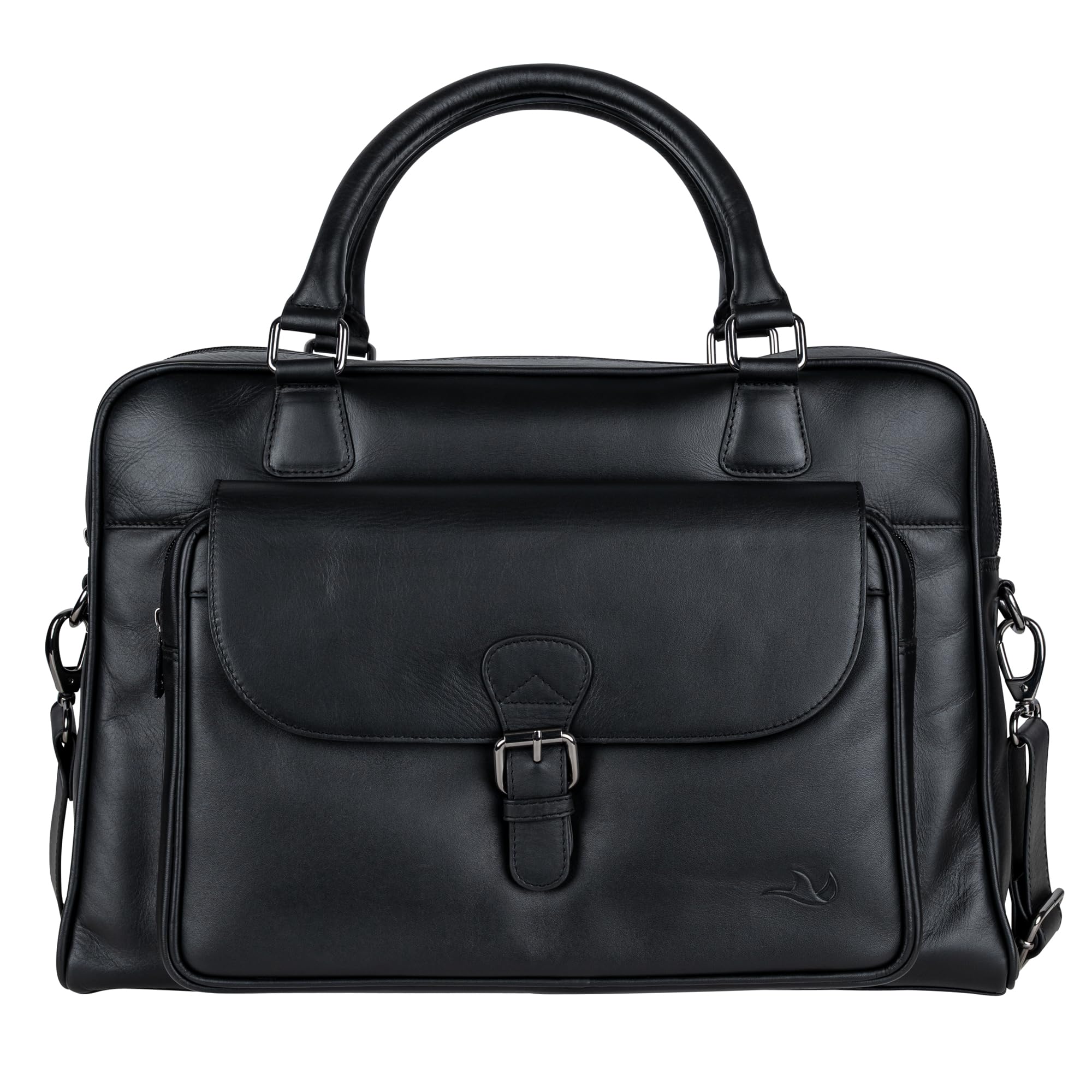 MANTA Echtleder Business-Tasche, Handgearbeitete Aktentasche aus Leder, Stilvoll & Modern, 16-Zoll Laptoptasche, Elegante Notebooktasche, Umhängetasche, Dokumententasche, Schultertasche, Laptop-Sleeve
