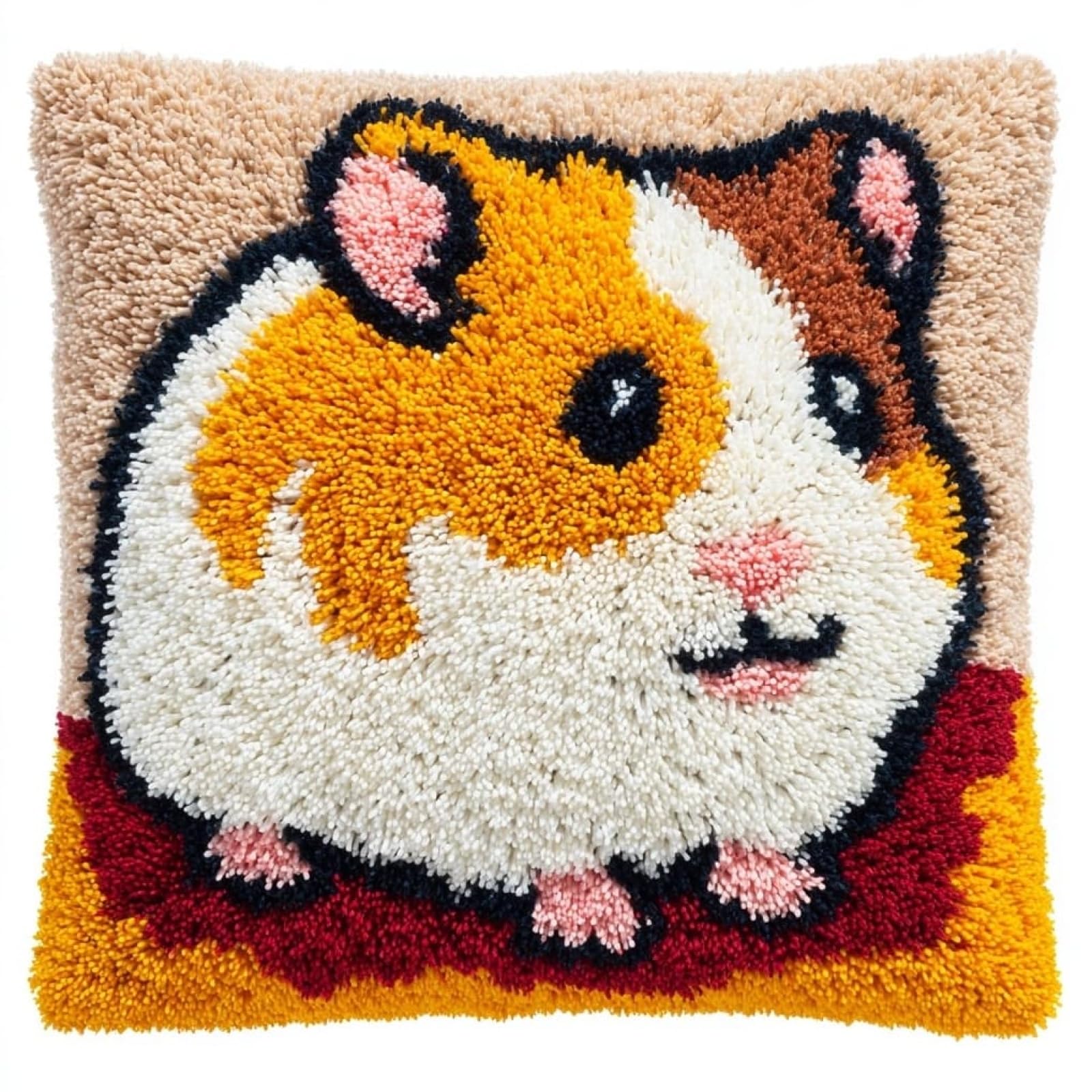 Wallustrioaw Cute Hamster Latch Hook Kit 17X17in,