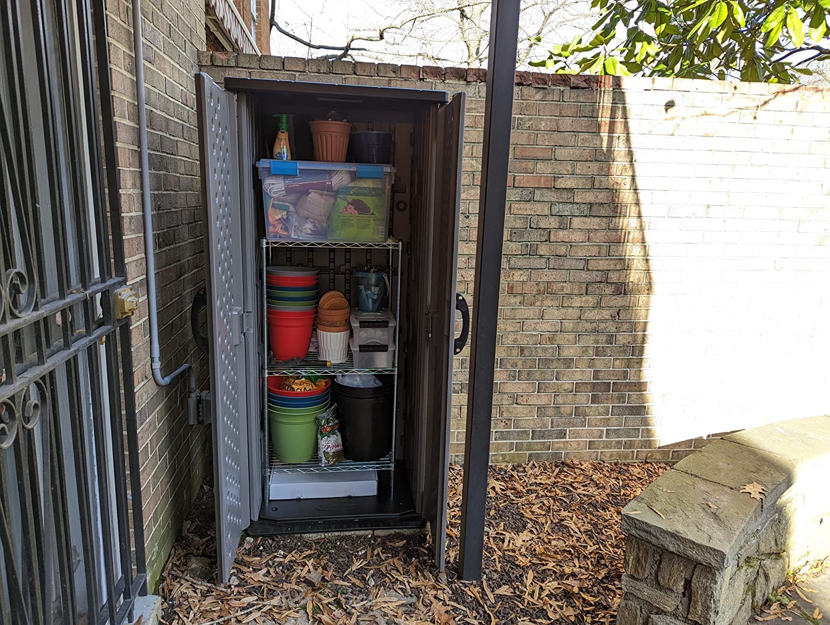 33/mo Finance Suncast BMS1250SB Vertical Storage Shed, Stoney Buy Now, Pay Later